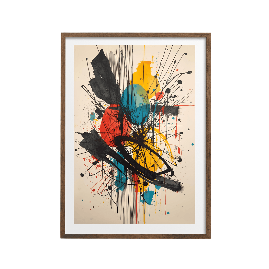 Chromatic Chaos - Abstract Colour Splash Art Print