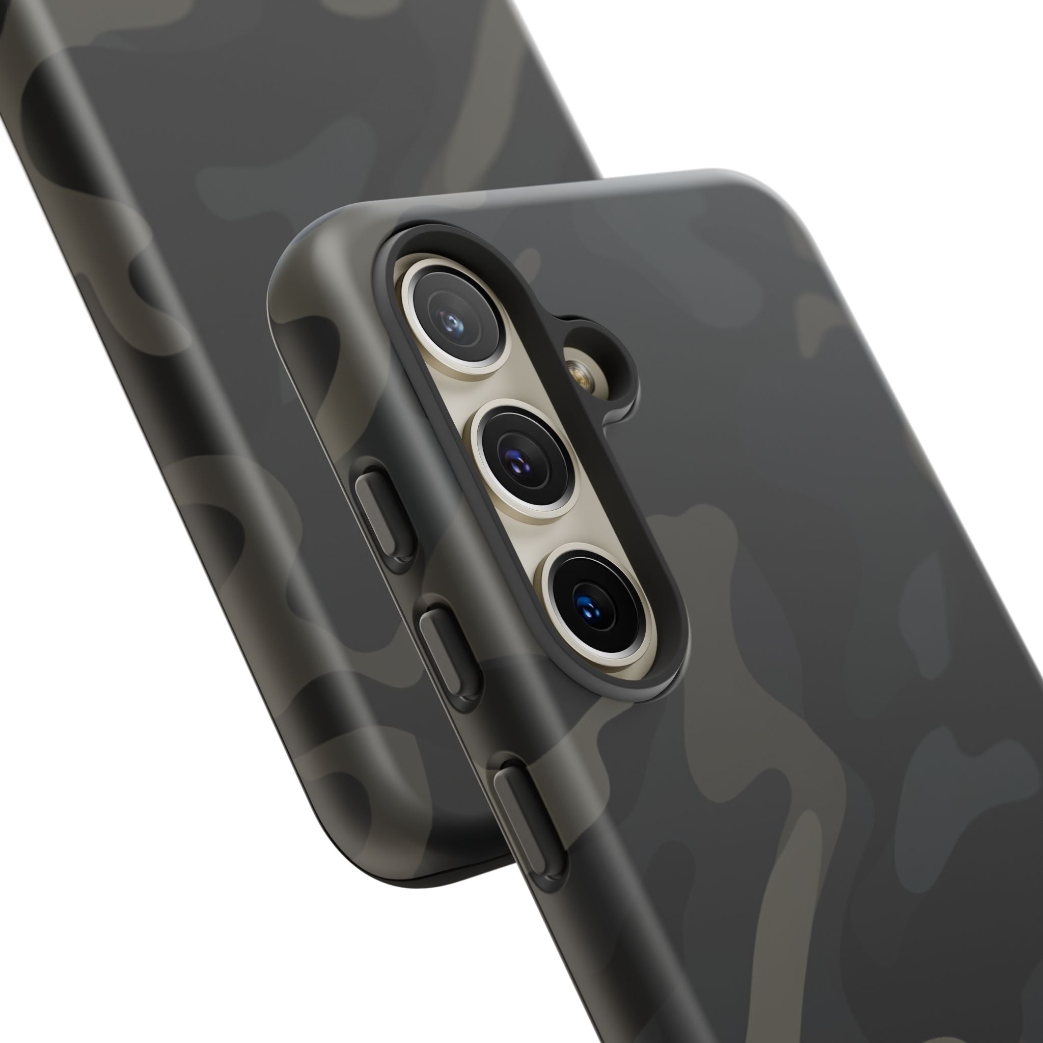 Black Camouflage Phone Case for iPhone, Samsung and Google Pixel