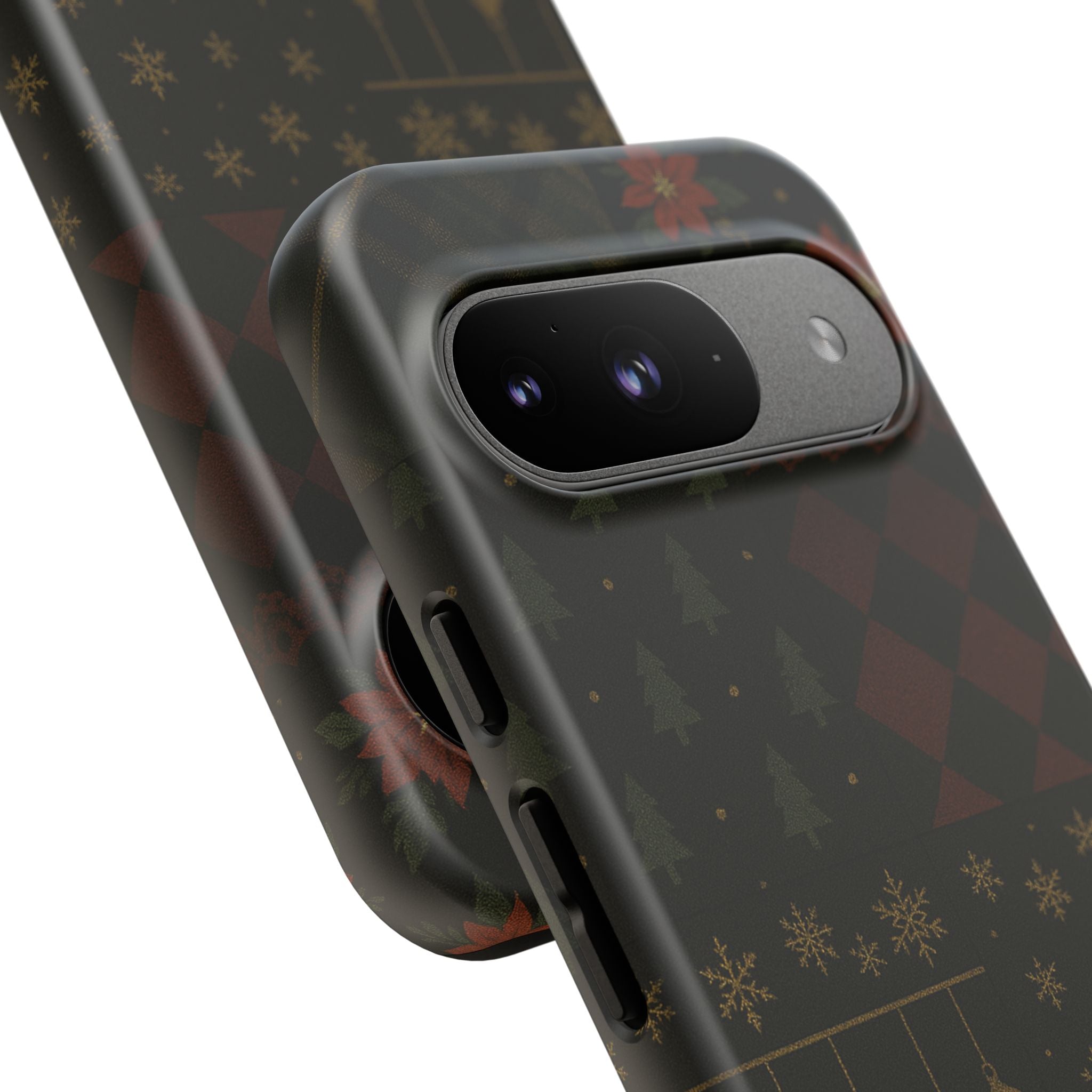 Black Luxury Phone Case for Christmas Festive Season - Tough design