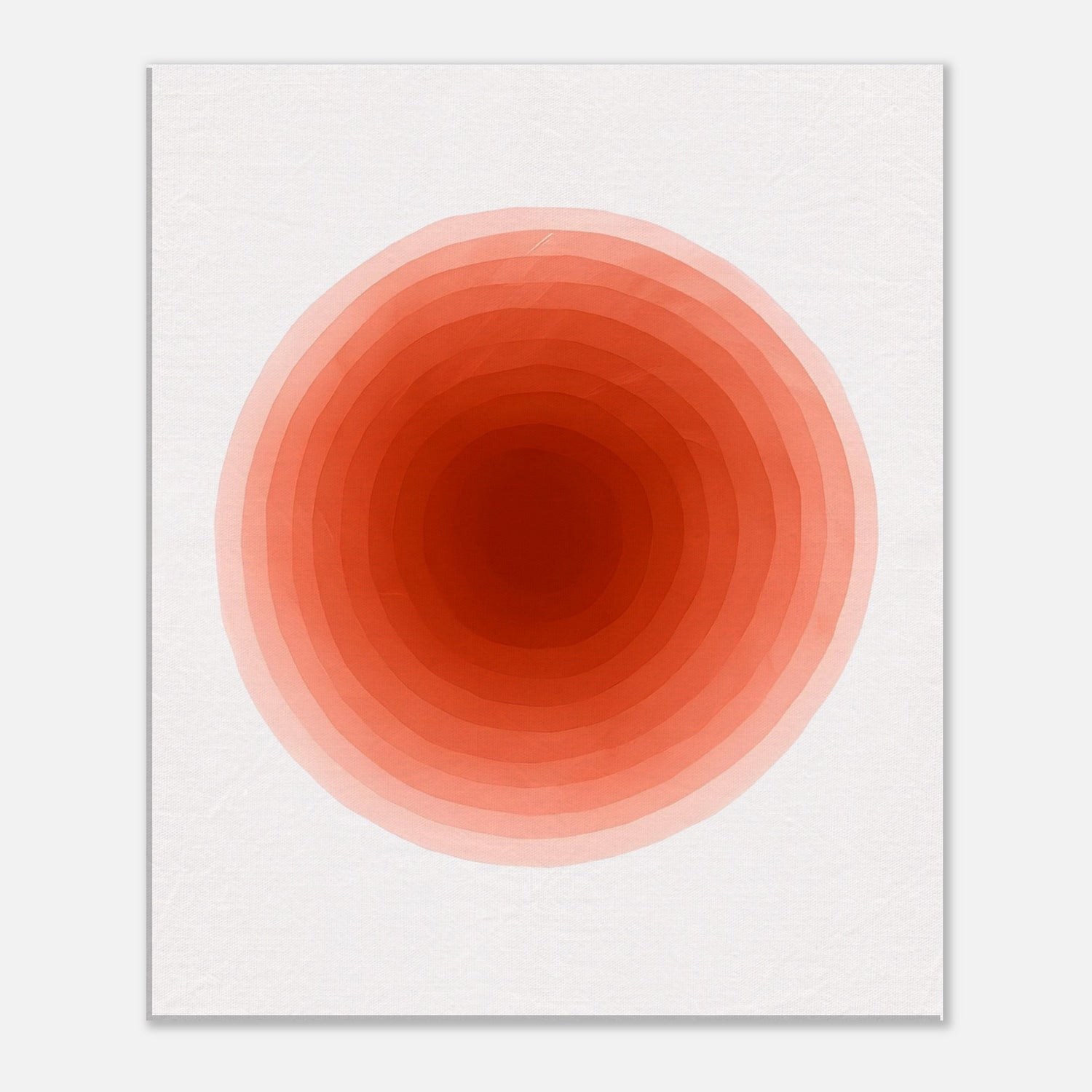 Crimson Pulse – Abstract Red Watercolor Circle Print - Slim Canvas - Wall Art 50x60 cm 20x24″