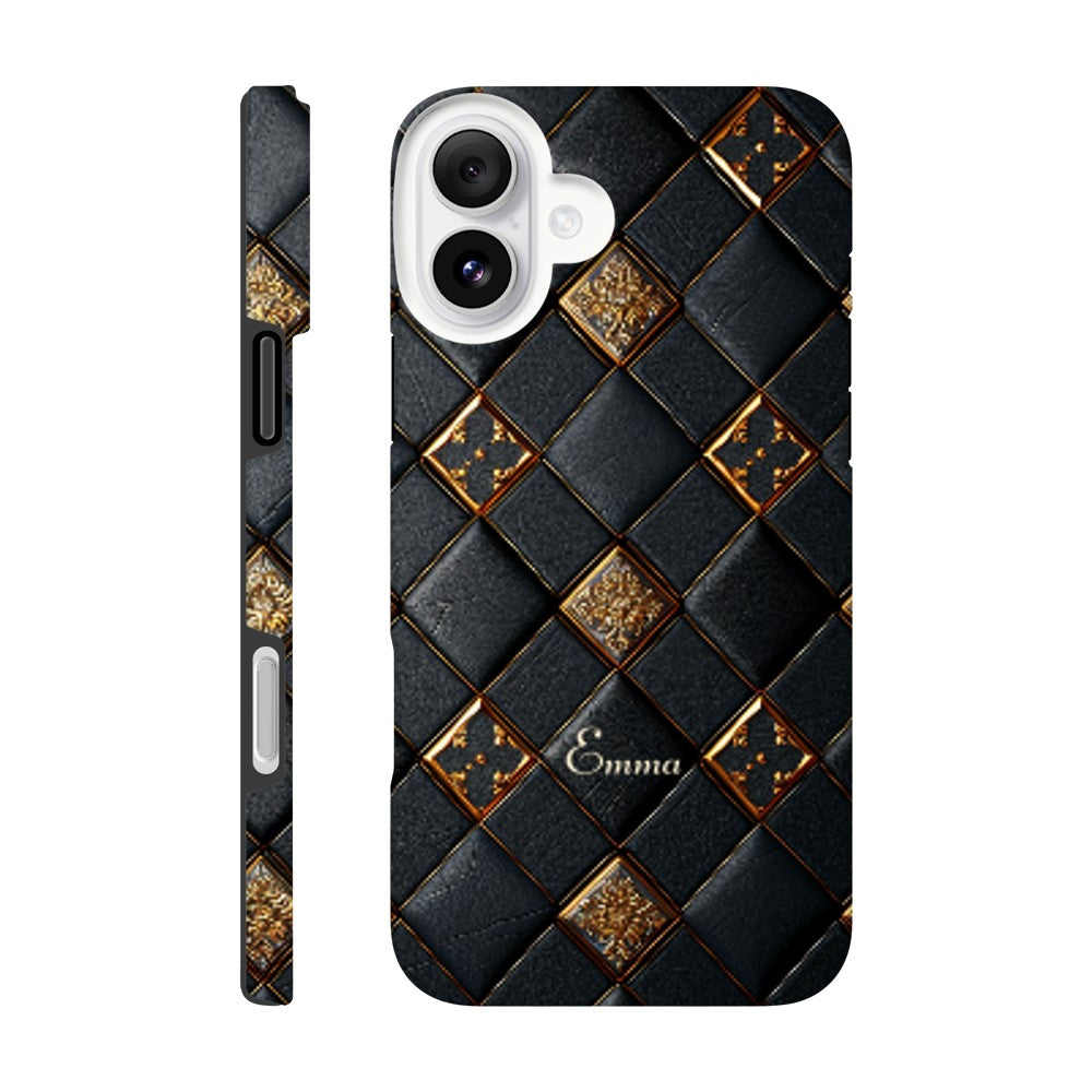 Personalized iPhone 16 and 15 Pro Max Cover,Luxury Checkers Pattern Tough Case,Custom Design,iPhone 16,15,14,13,12,11 iPhone 16 Plus