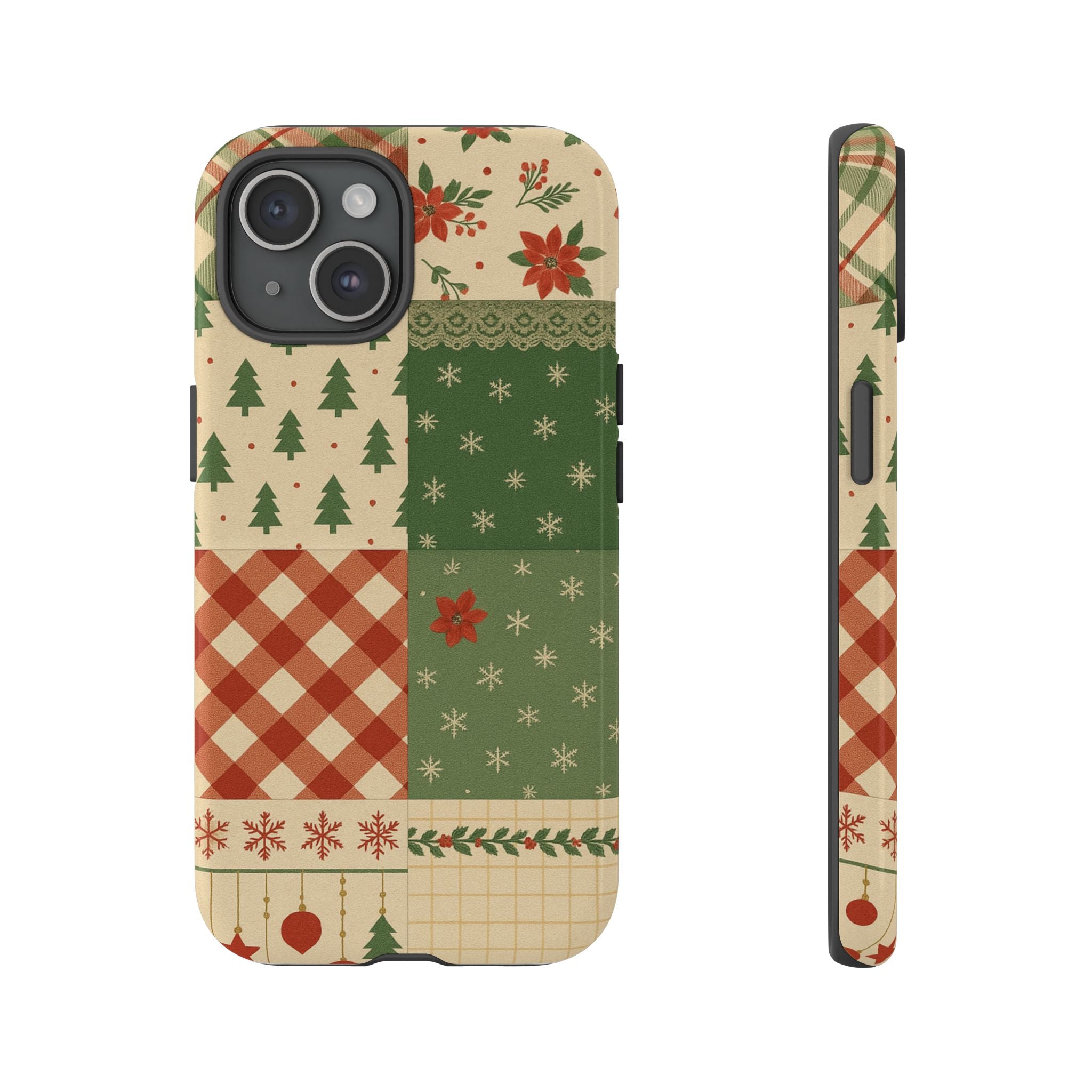 Festive Phone Cases, Luxury Black and Gold Design for Christmas Gift, Holiday Decor, Tough Case, Winter Celebration, Elegant iPhone Cover iPhone 15 Glossy