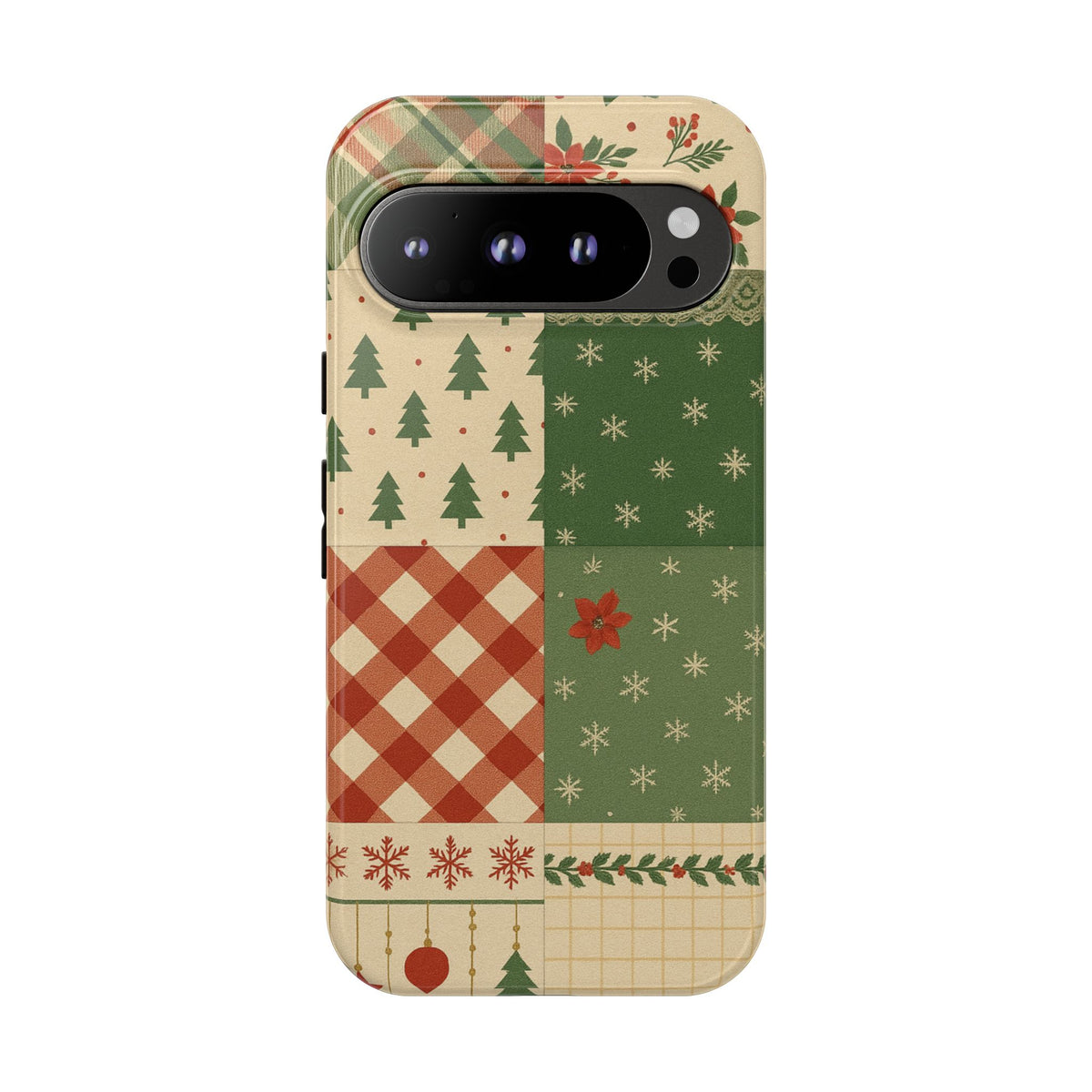 Festive Phone Cases, Luxury Black and Gold Design for Christmas Gift, Holiday Decor, Tough Case, Winter Celebration, Elegant iPhone Cover Google Pixel 9 Pro Glossy