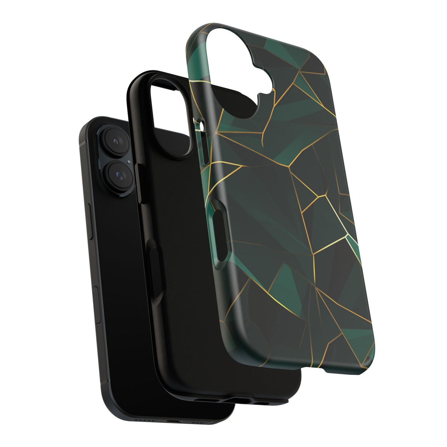 Emerald Veil - Geometric Luxe Phone Case
