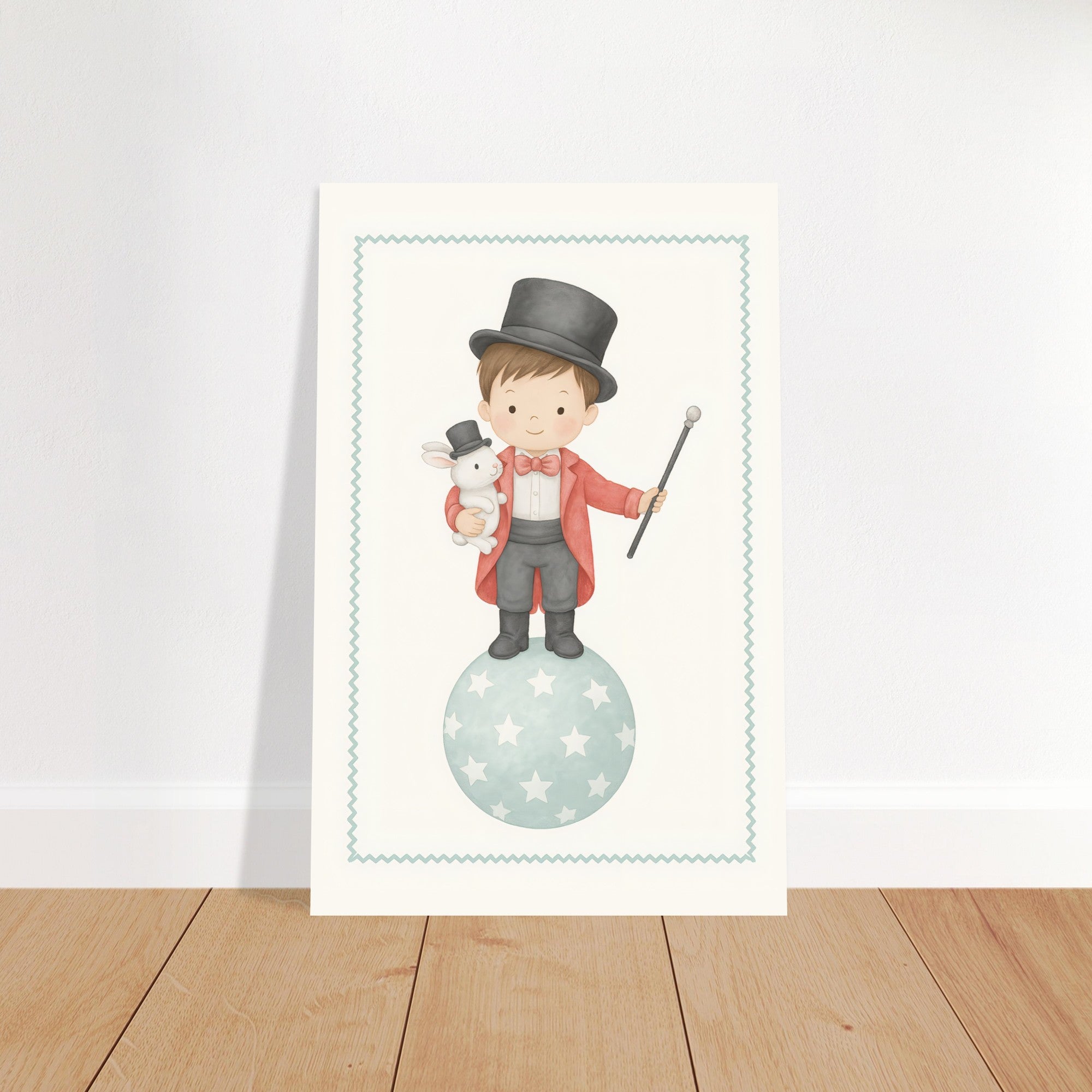 Circus Boy Poster Print - Classic Matte Art for Kids Nursery - Fun & Whimsical Decor Print 28x43 cm XL (11x17″)