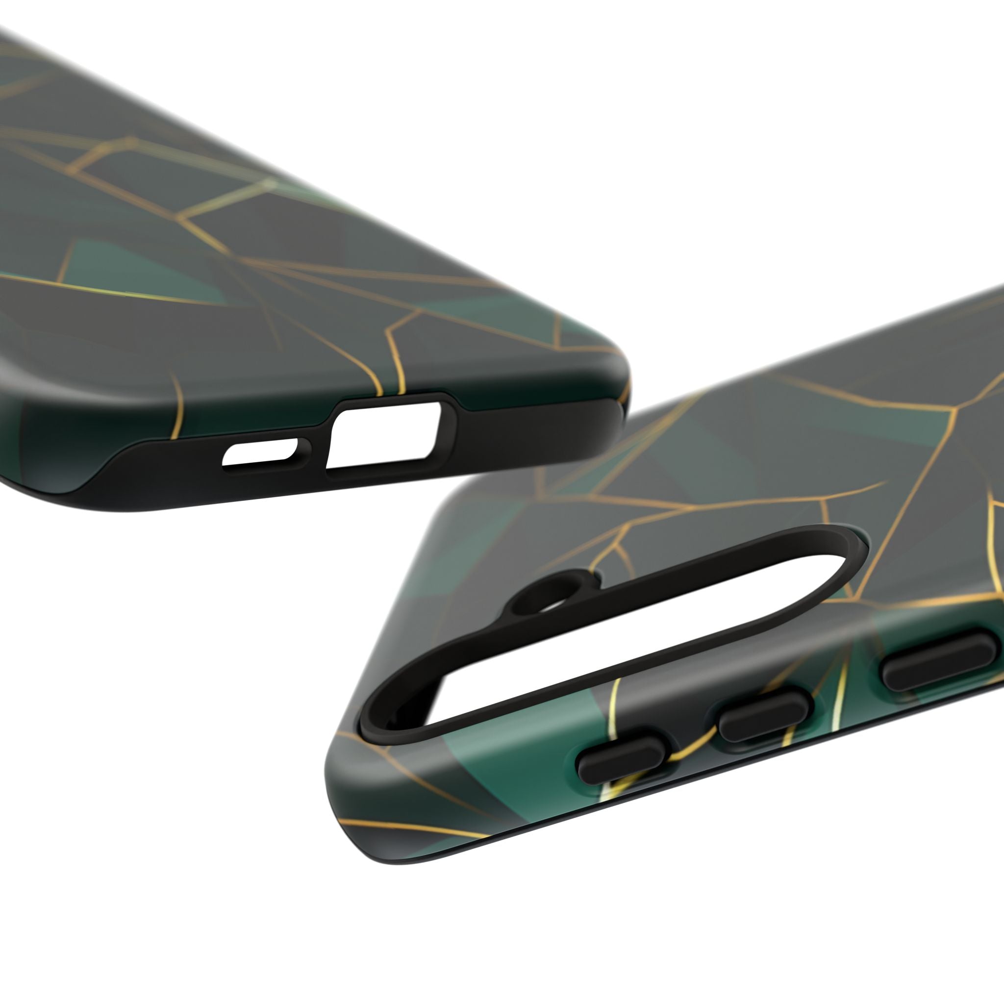 Emerald Veil - Geometric Luxe Phone Case