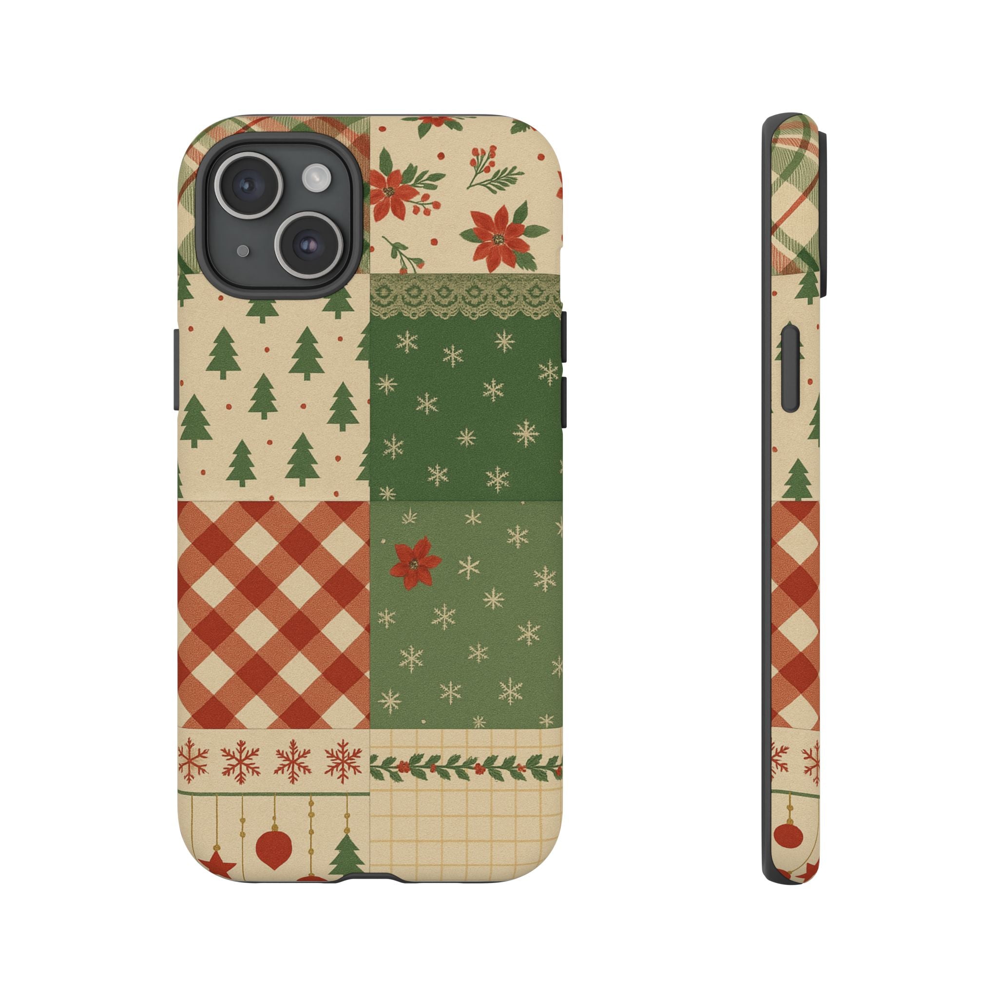 Festive Phone Cases, Luxury Black and Gold Design for Christmas Gift, Holiday Decor, Tough Case, Winter Celebration, Elegant iPhone Cover iPhone 15 Plus Matte