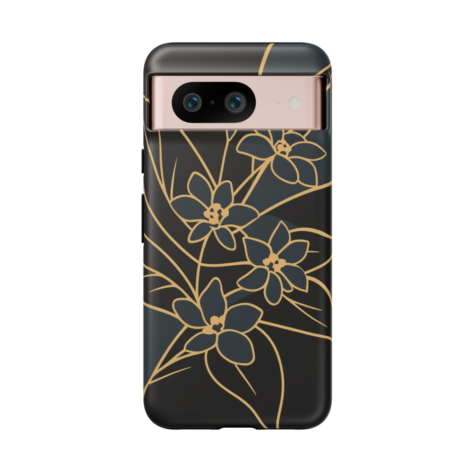 Golden Bloom - Elegant Floral Line Art Phone Case Google Pixel 8 Matte