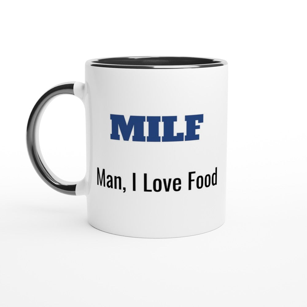 MILF Coffee Mug - Man I Love Food - Funny Humorous Gift - 11oz Ceramic Cup Ceramic Black
