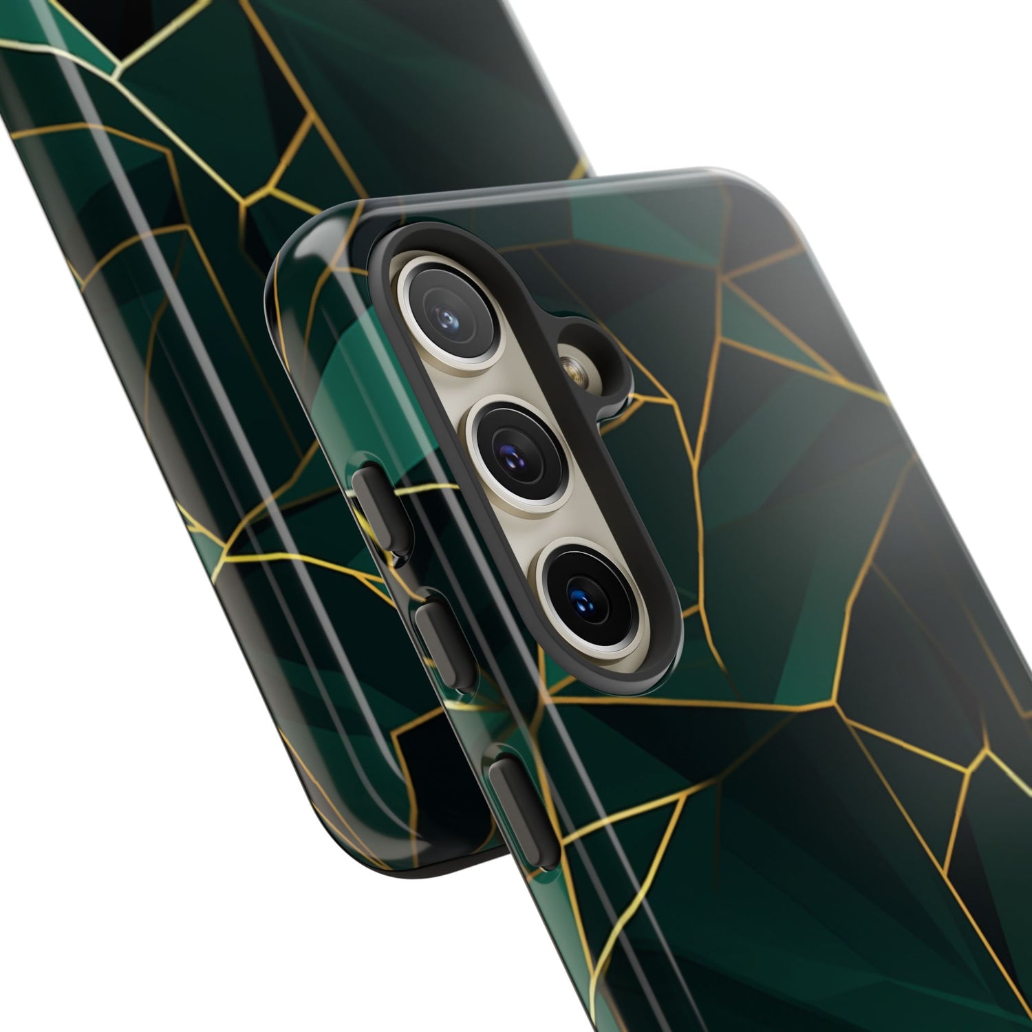 Emerald Veil - Geometric Luxe Phone Case