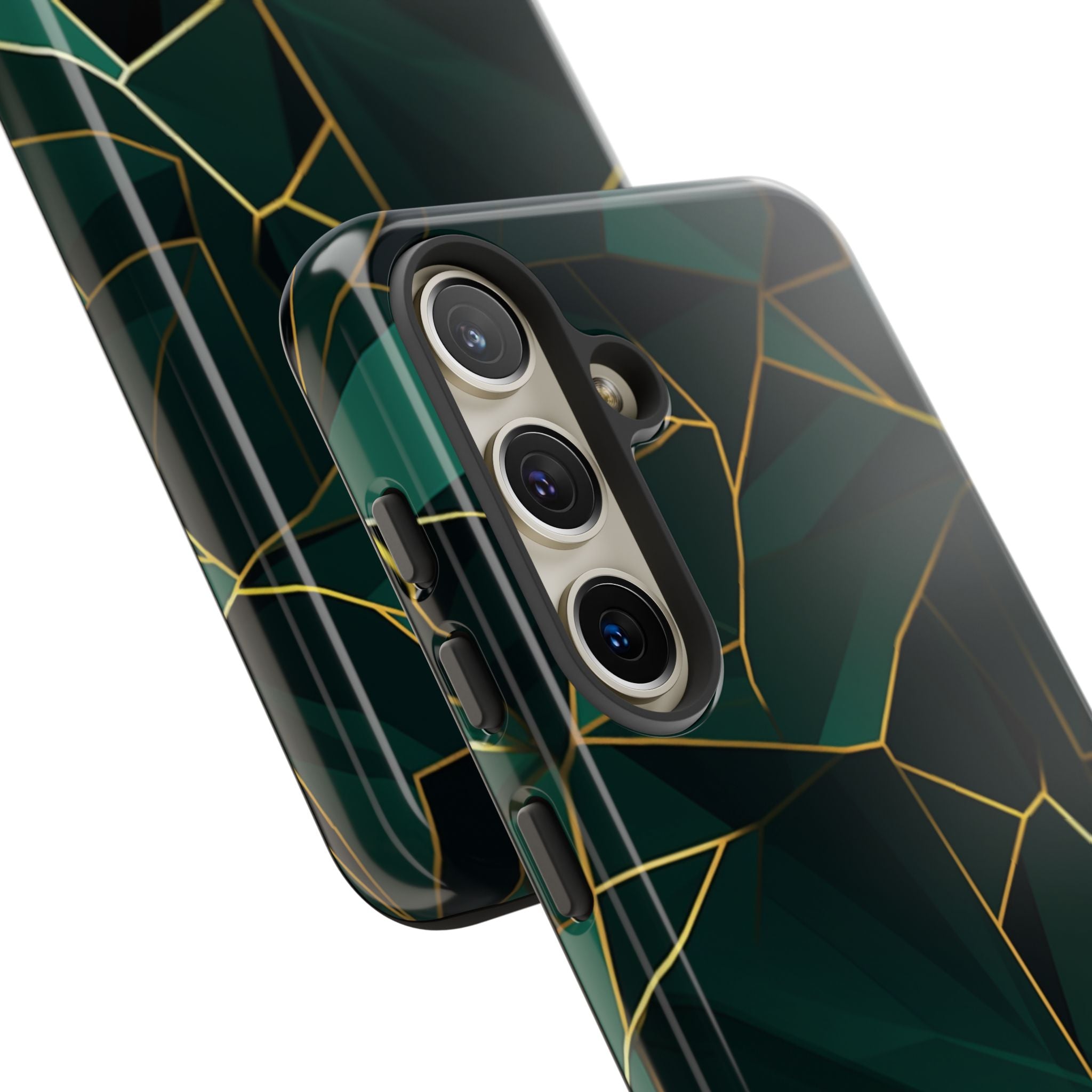 Emerald Veil - Geometric Luxe Phone Case