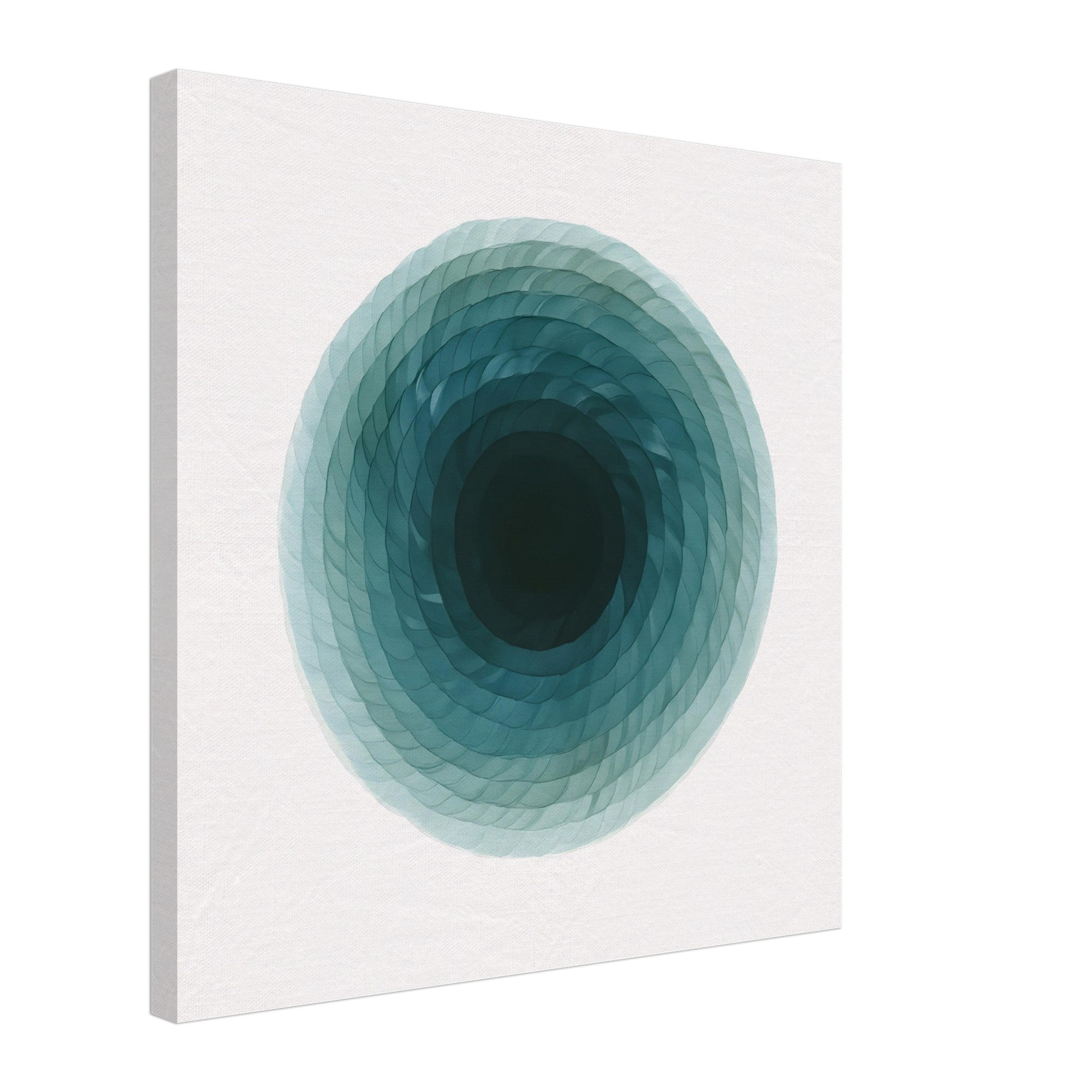 Deep Tranquility Canvas – Abstract Watercolor Spiral Art Print - Slim Canvas - Wall Art 50x50 cm 20x20″