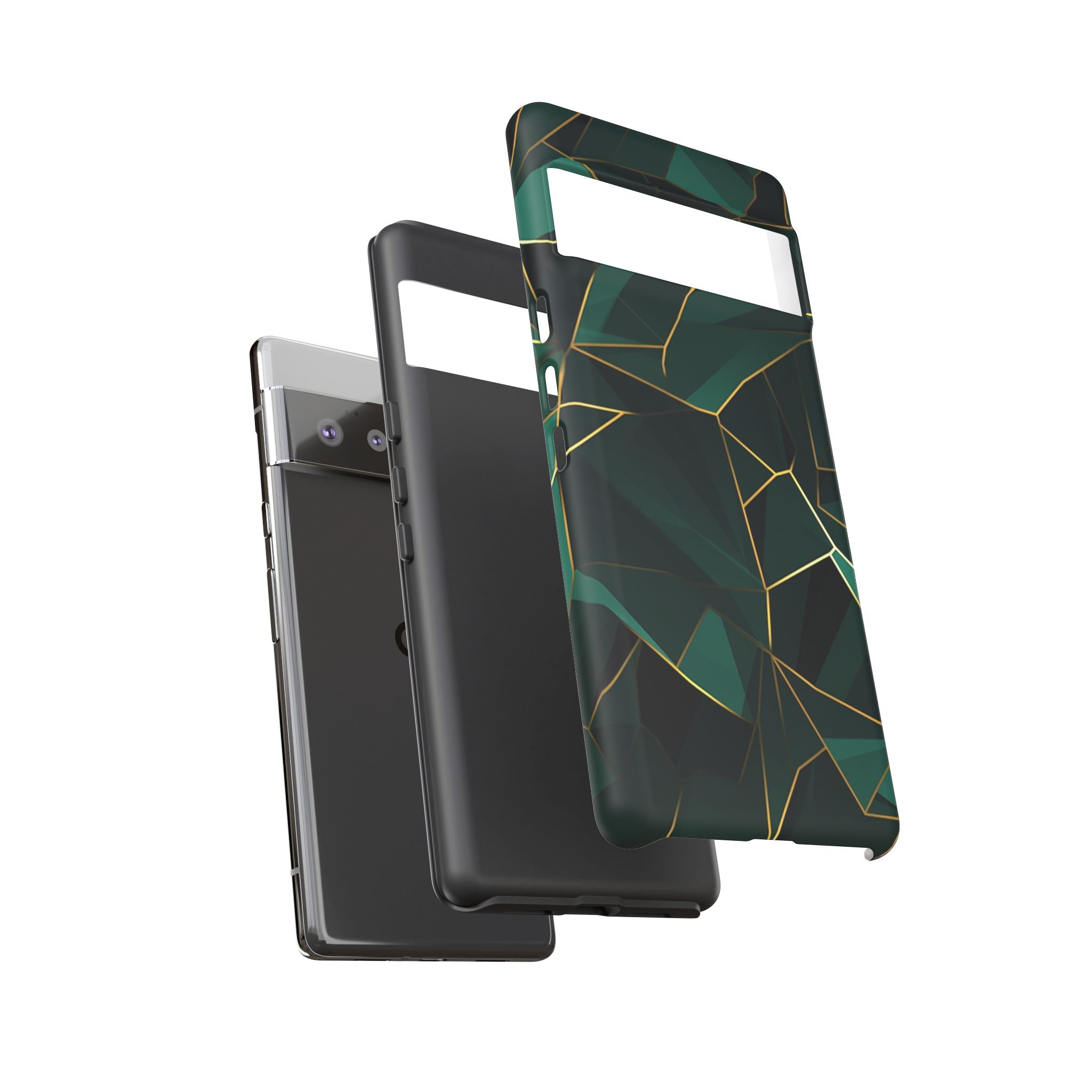 Emerald Veil - Geometric Luxe Phone Case
