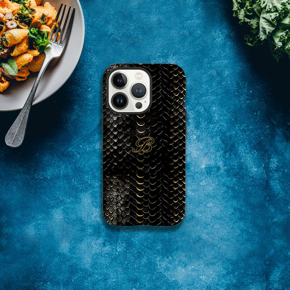 Luxury Dragon Scale Phone Case - iPhone 16, 15 Pro, Samsung S23 | Golden 3D Design iPhone 13 Pro Max