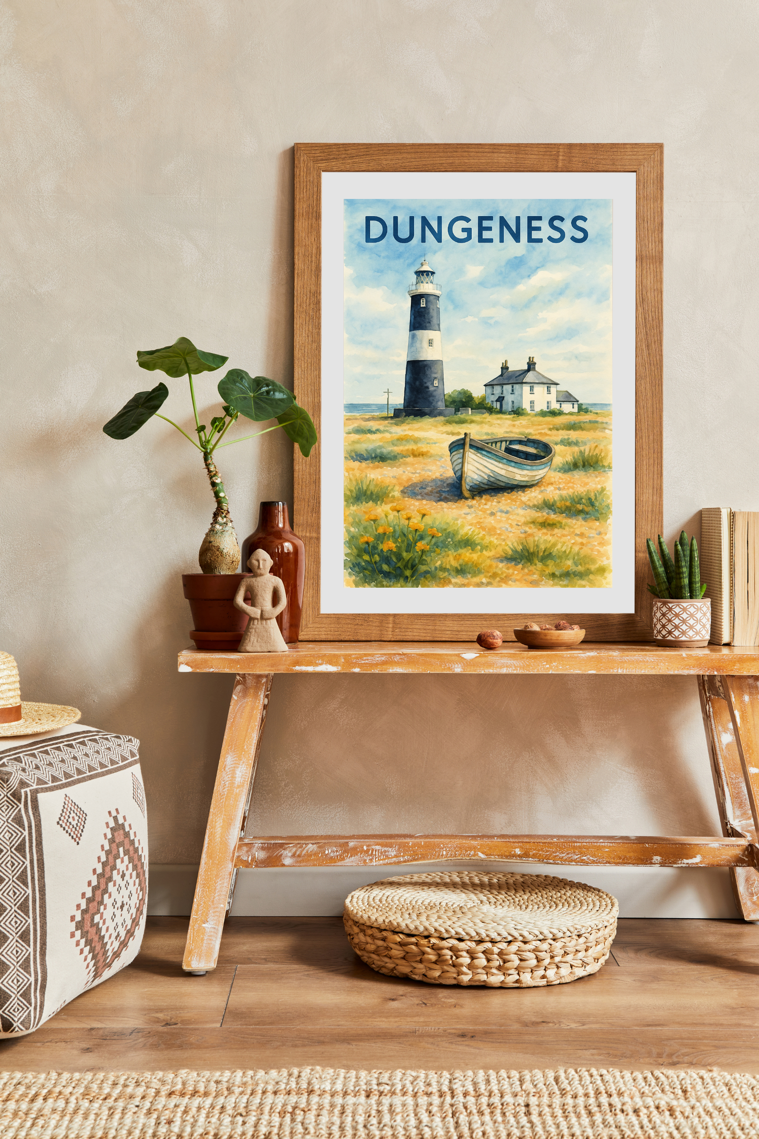 Dungeness Shores: Watercolor Beach Landscape