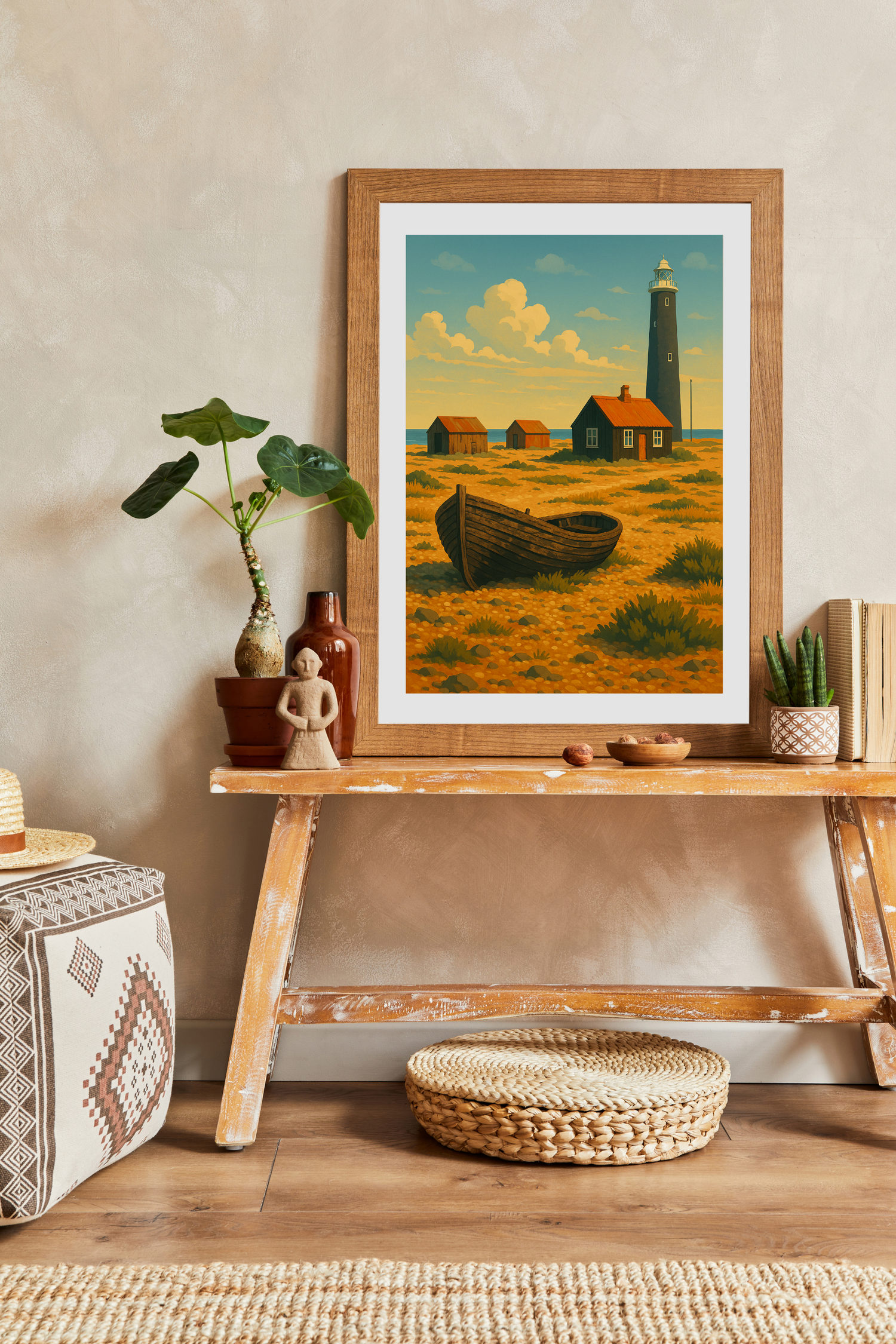 Dungeness Kent Beach Watercolor Print - Wall Art England