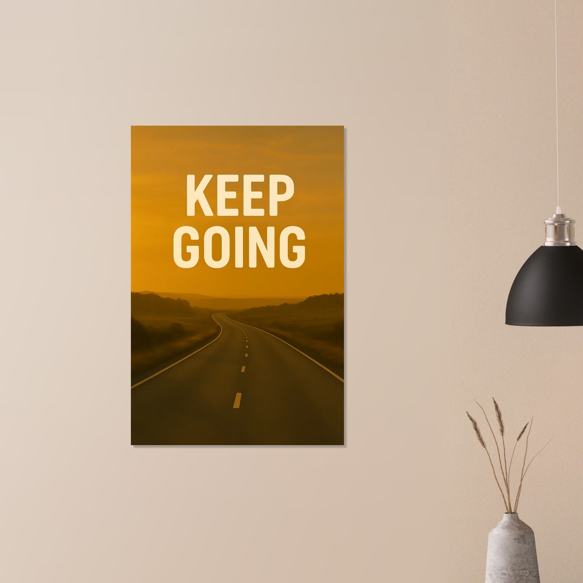 Keep Going Motivational Poster - Inspiring Wall Art - Positive Quotes Decor - Art Print 60x90 cm 24x36″
