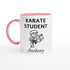 Personalized Karate Student Mug - Custom Name Coffee Cup - Perfect Gift for Karate Enthusiasts Ceramic Pink