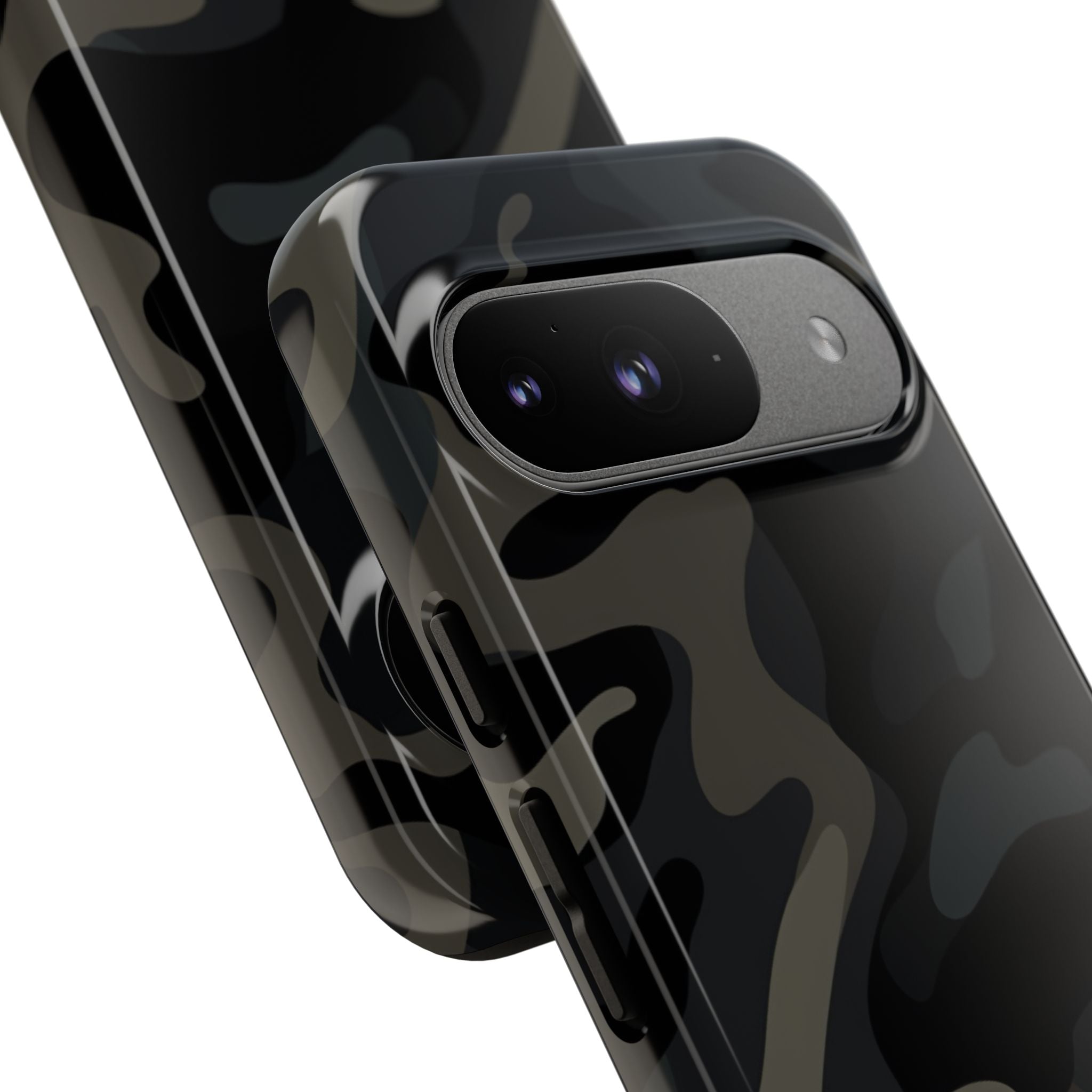 Black Camouflage Phone Case for iPhone, Samsung and Google Pixel