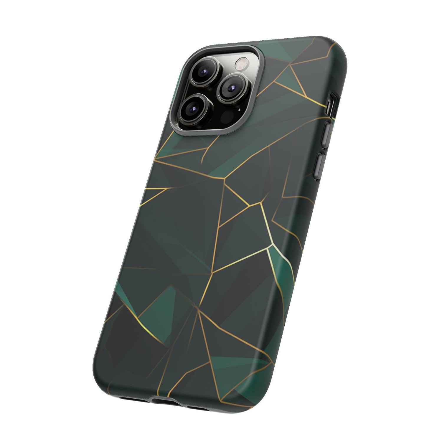 Emerald Veil - Geometric Luxe Phone Case