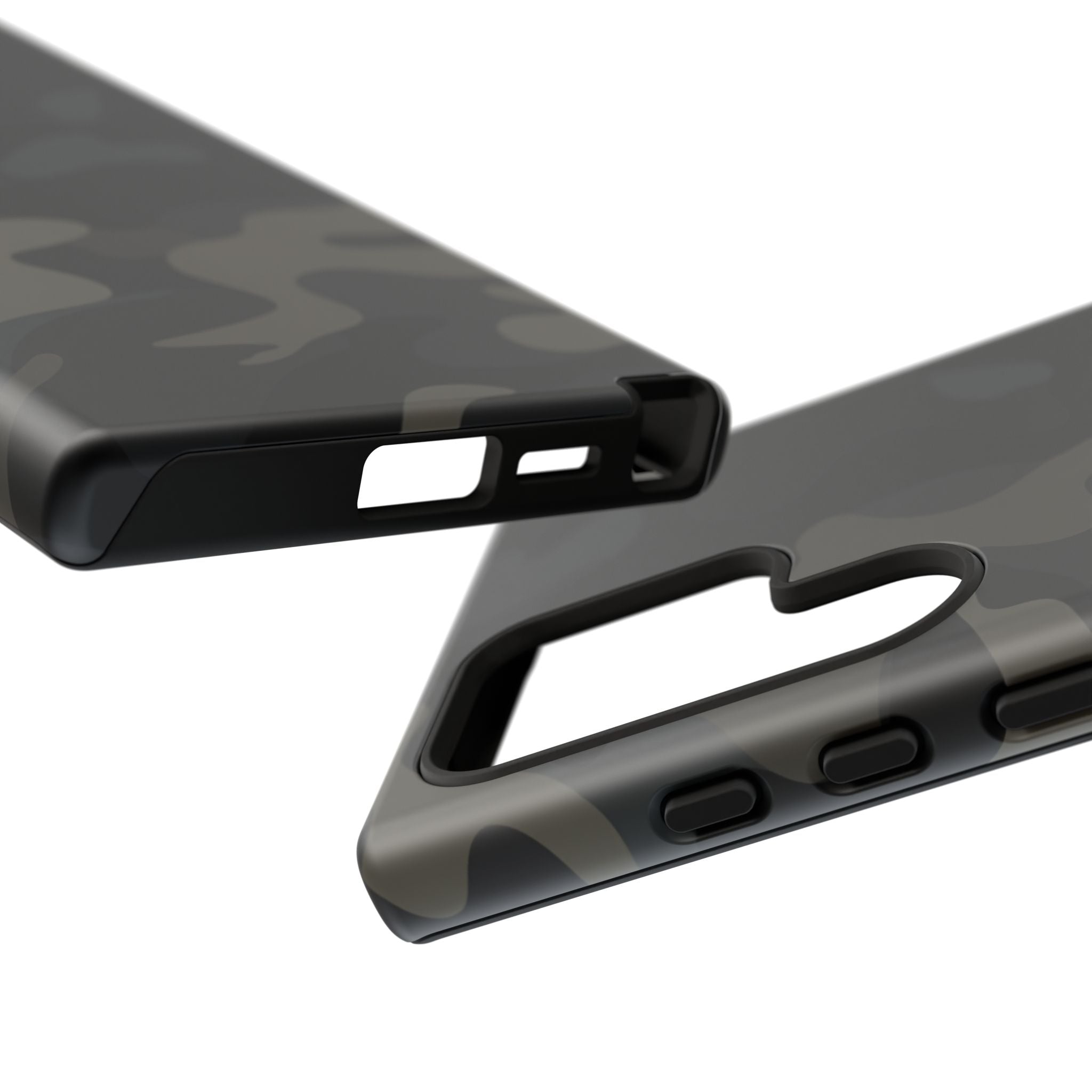 Black Camouflage Phone Case for iPhone, Samsung and Google Pixel