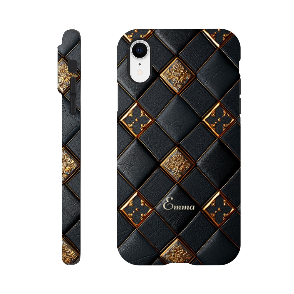 Personalized iPhone 16 and 15 Pro Max Cover,Luxury Checkers Pattern Tough Case,Custom Design,iPhone 16,15,14,13,12,11 iPhone XR