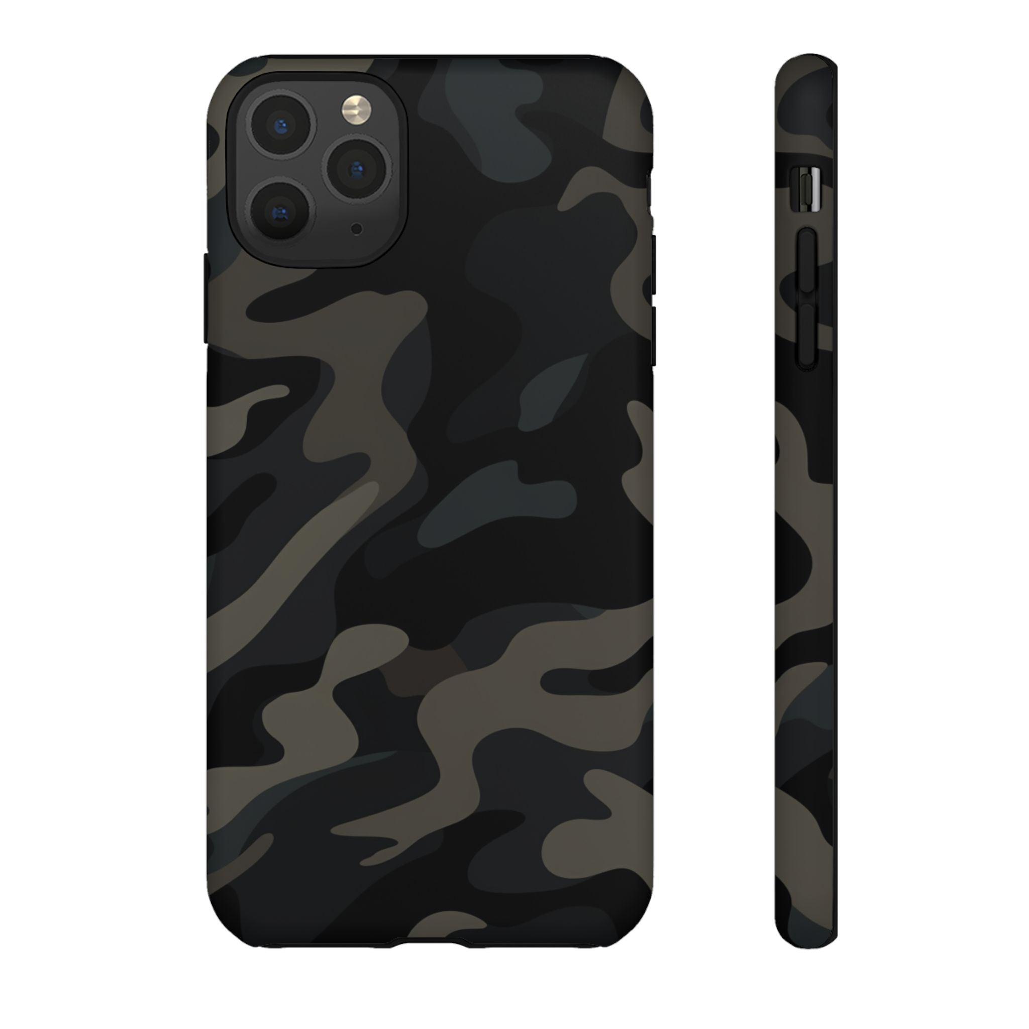 Black Camouflage Phone Case for iPhone, Samsung and Google Pixel iPhone 11 Pro Max Matte