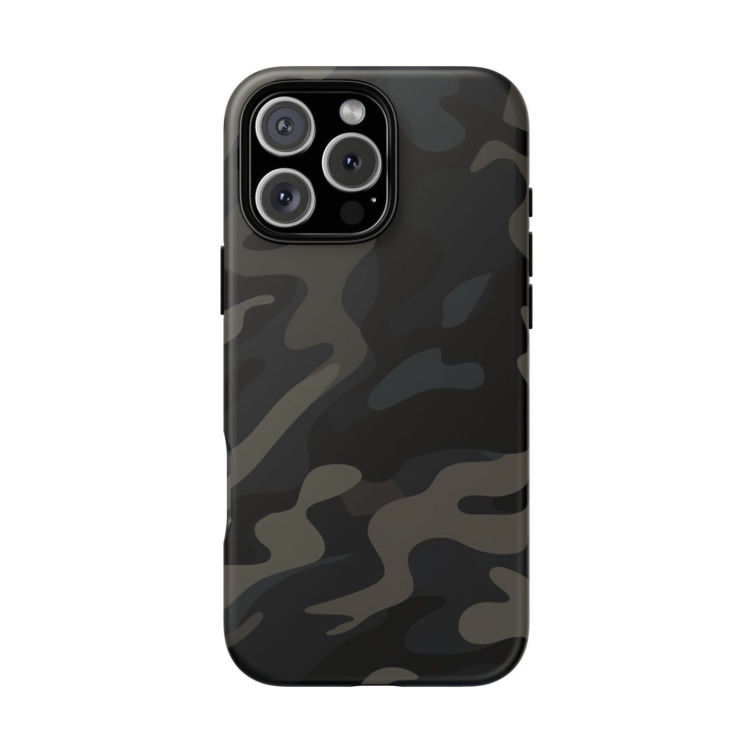 Black Camouflage Phone Case for iPhone, Samsung and Google Pixel iPhone 16 Pro Max Matte