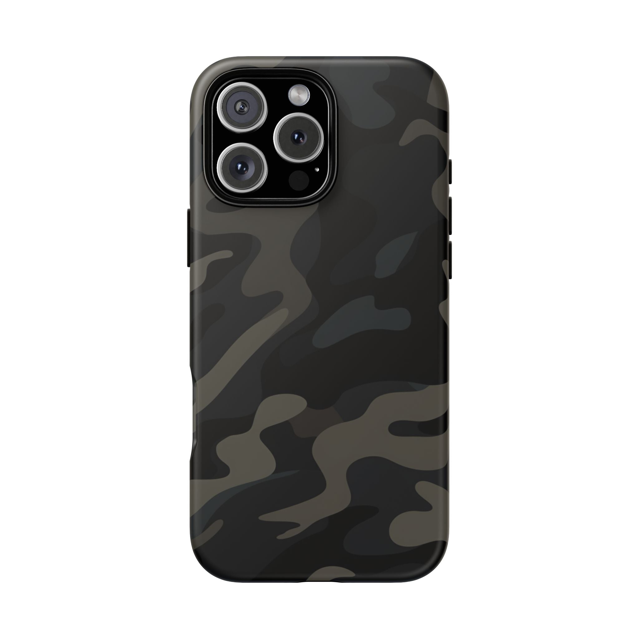Black Camouflage Phone Case for iPhone, Samsung and Google Pixel iPhone 16 Pro Max Matte