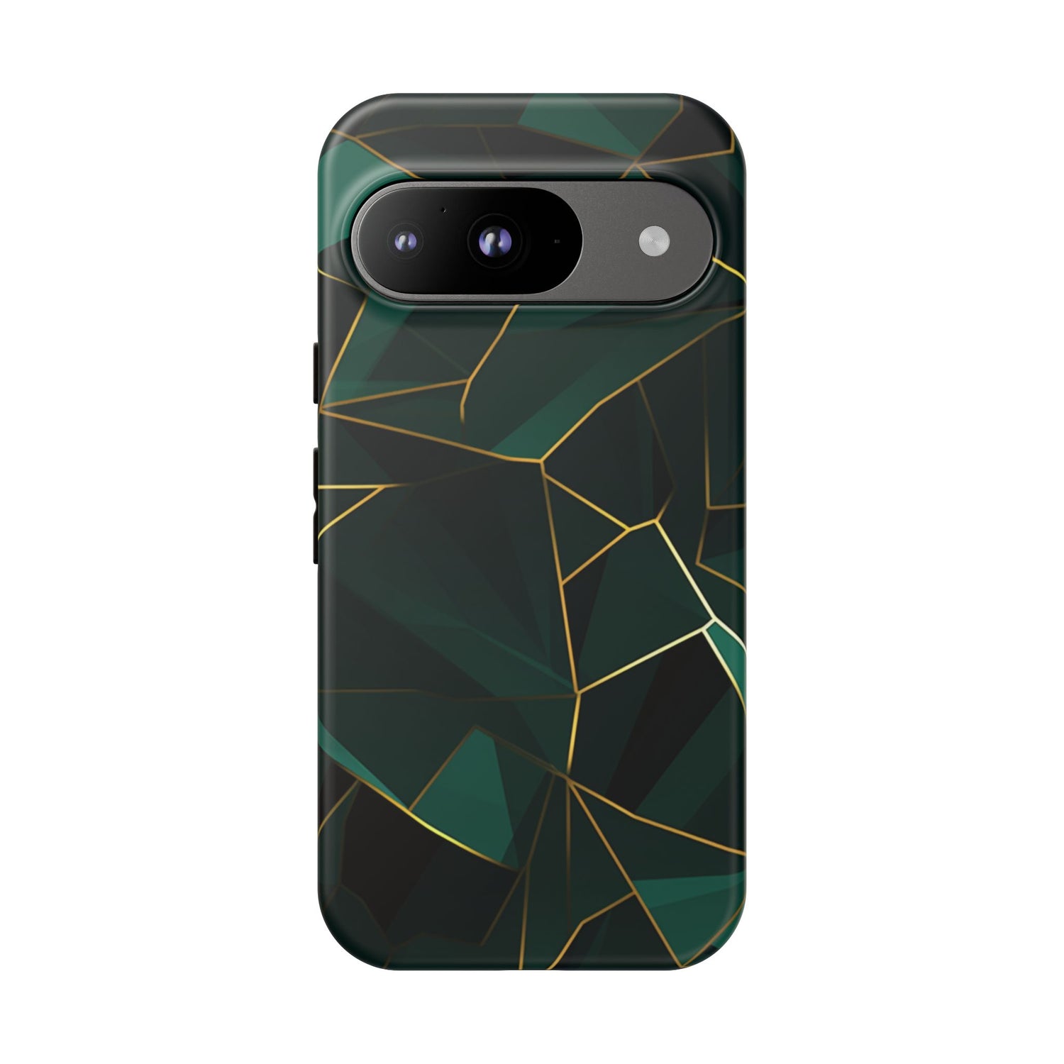 Emerald Veil - Geometric Luxe Phone Case Google Pixel 9 Matte
