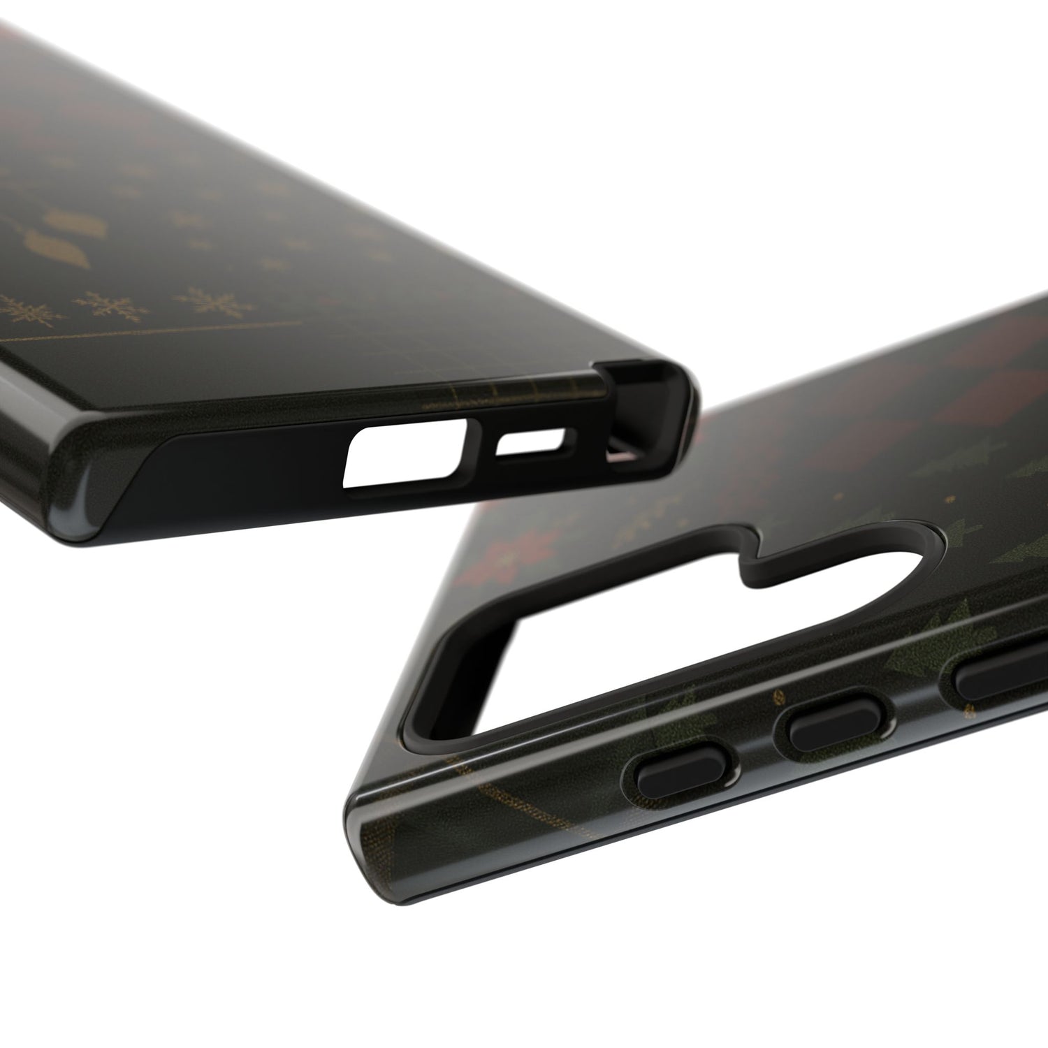 Black Luxury Phone Case for Christmas Festive Season - Tough design