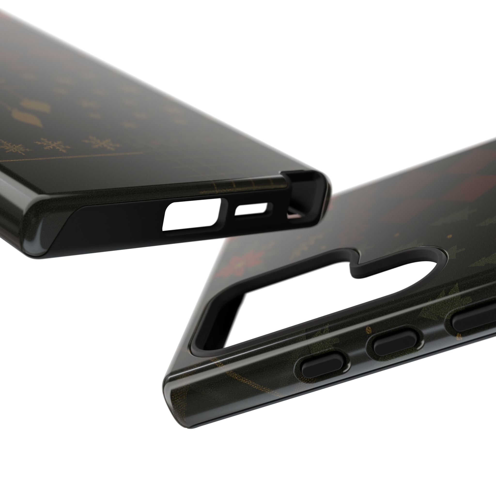 Black Luxury Phone Case for Christmas Festive Season - Tough design
