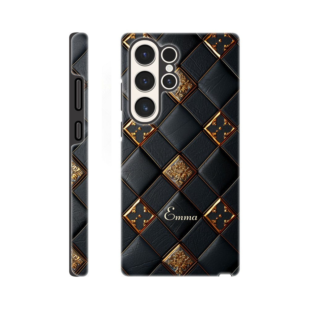 Luxury Checkers Pattern Phone Case for Samsung Galaxy S23, S22 Ultra, S21, S20, Custom Design Galaxy S23 Ultra
