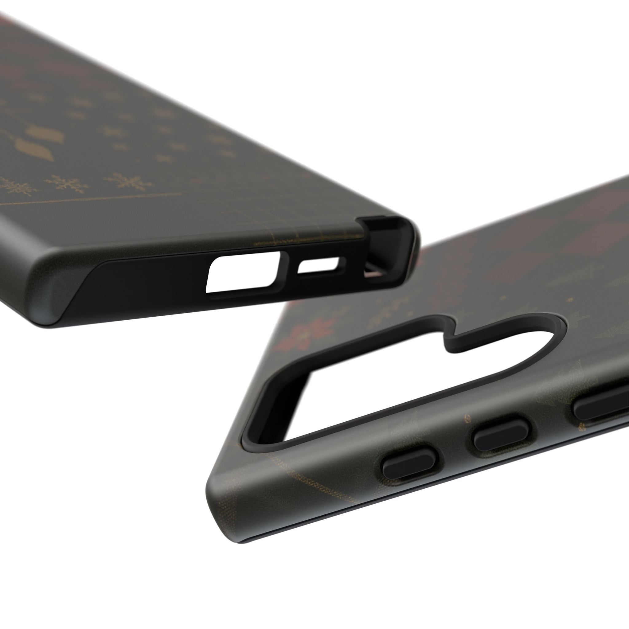 Black Luxury Phone Case for Christmas Festive Season - Tough design