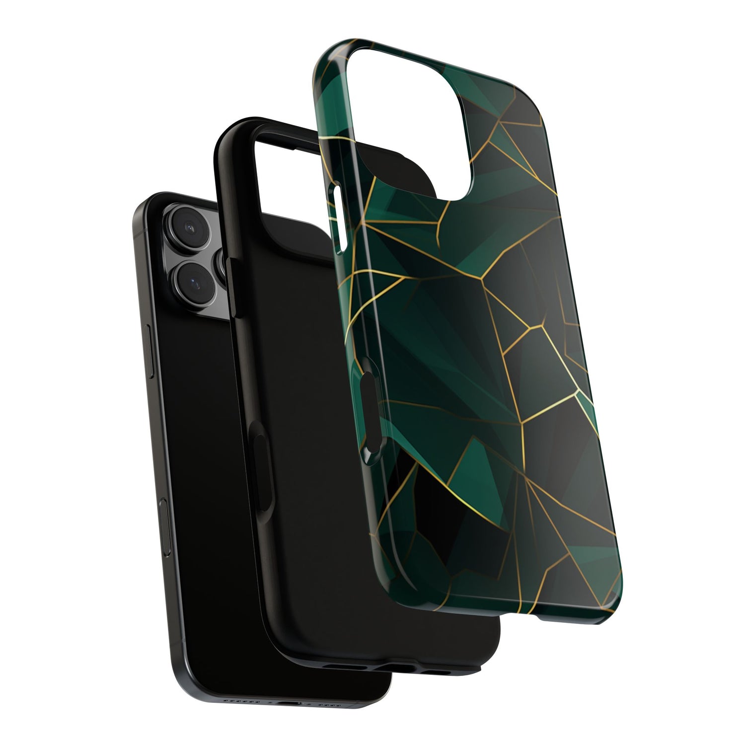 Emerald Veil - Geometric Luxe Phone Case