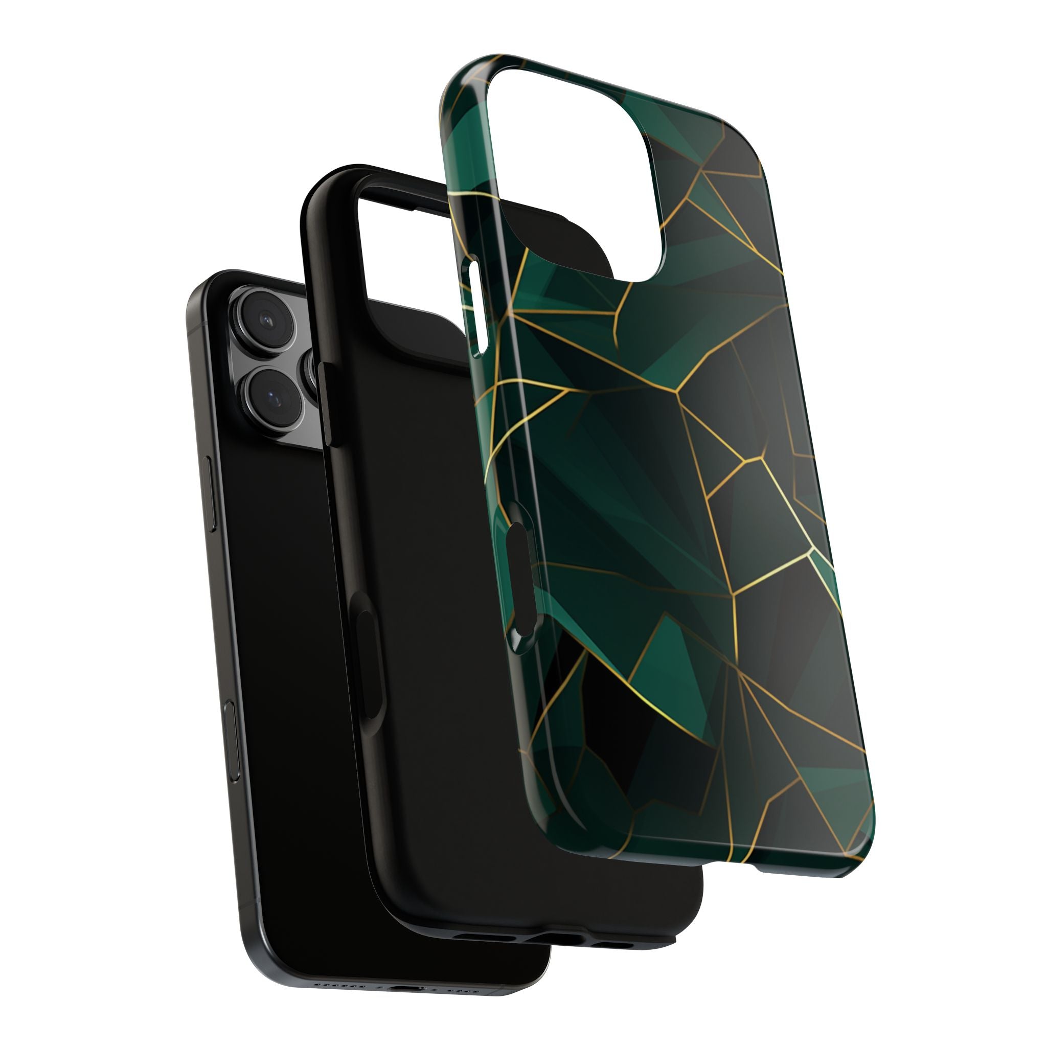 Emerald Veil - Geometric Luxe Phone Case