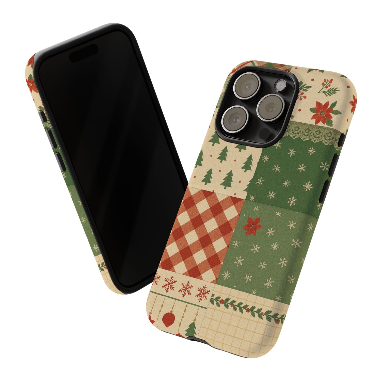 Festive Phone Cases, Luxury Black and Gold Design for Christmas Gift, Holiday Decor, Tough Case, Winter Celebration, Elegant iPhone Cover