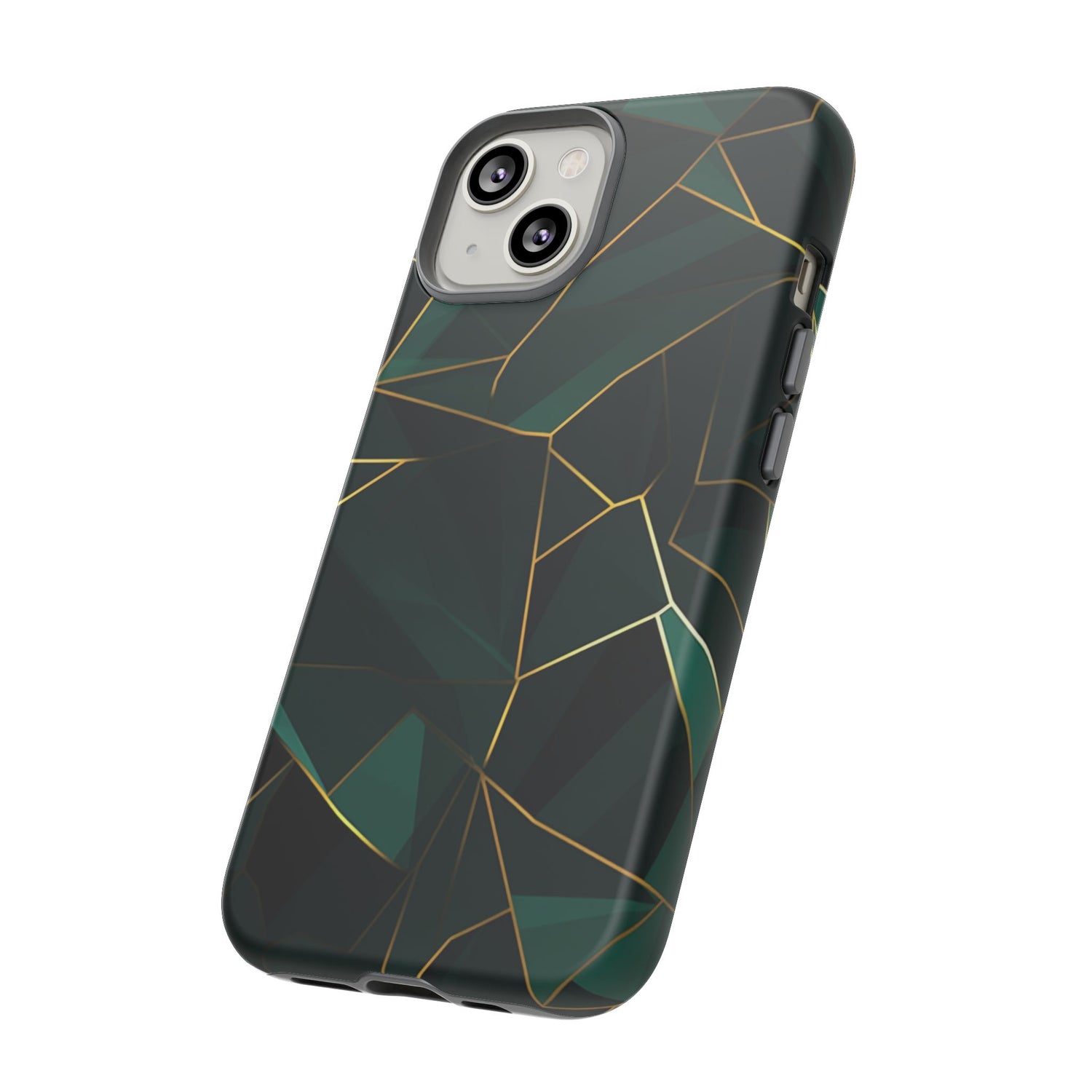Emerald Veil - Geometric Luxe Phone Case