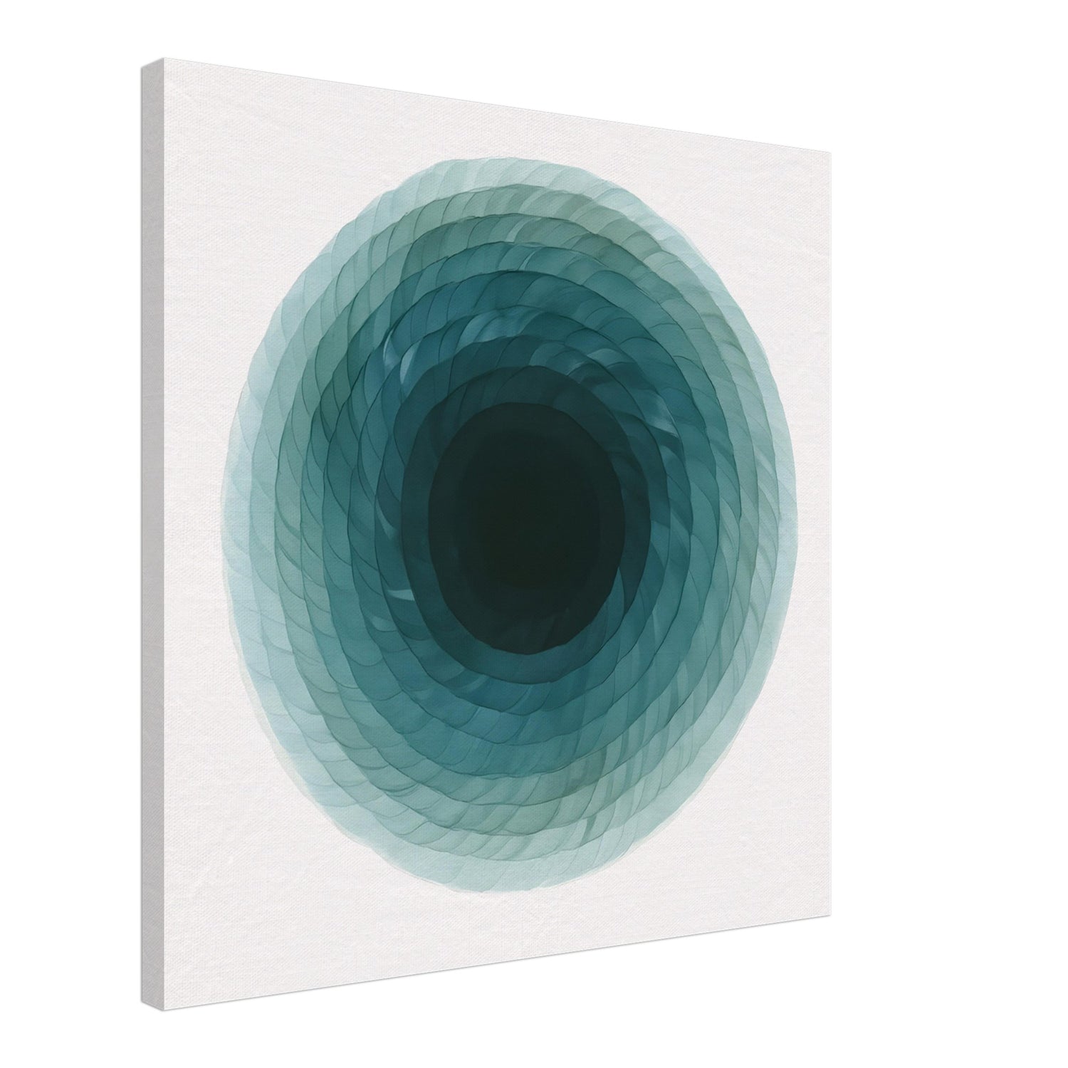 Deep Tranquility Canvas – Abstract Watercolor Spiral Art Print - Slim Canvas - Wall Art 60x60 cm 24x24″