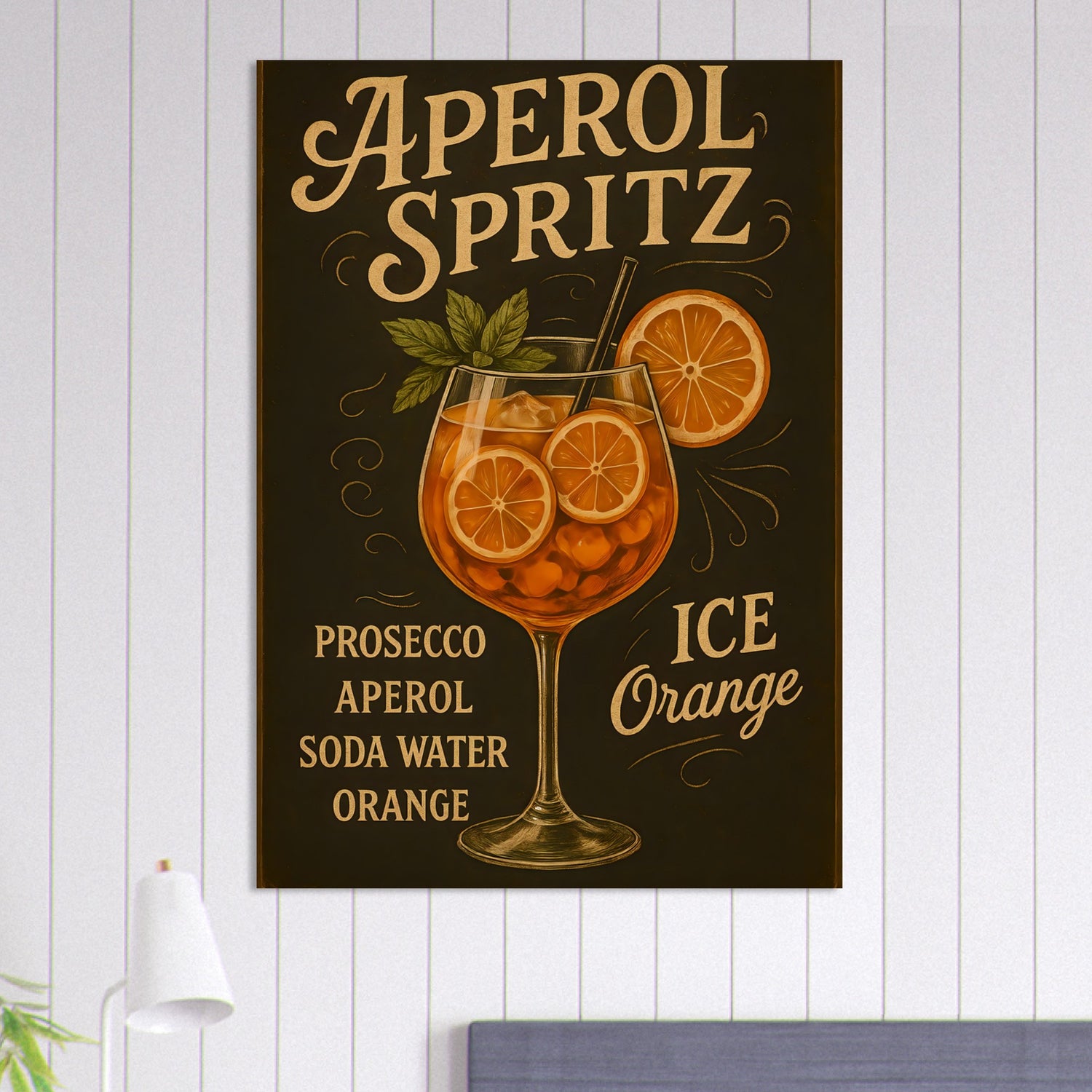 Aperol Spritz Poster - Stylish Art Print for Home Bar Decor - Perfect Gift for Cocktail Lovers A0 (84.1 x 118.9 cm)