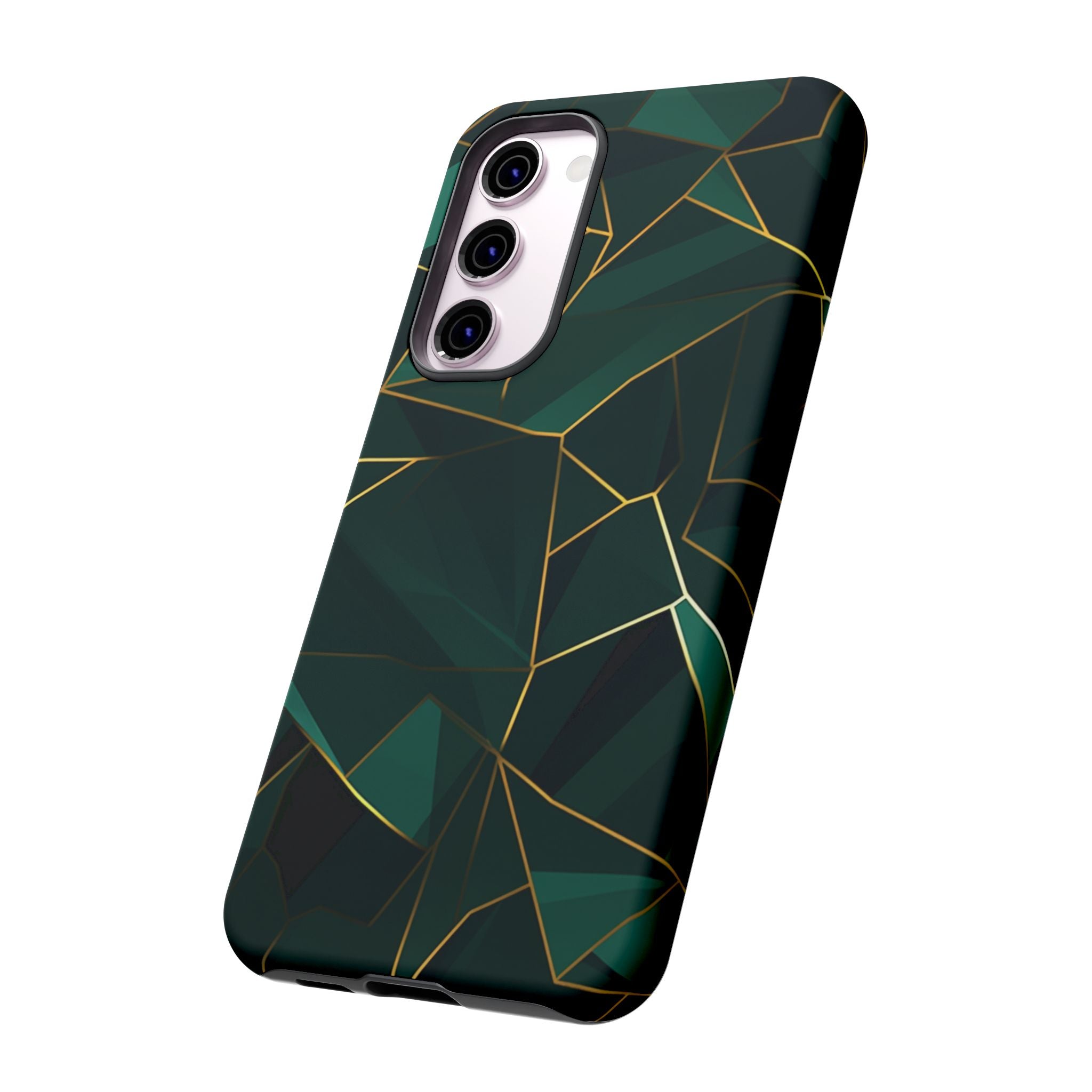 Emerald Veil - Geometric Luxe Phone Case
