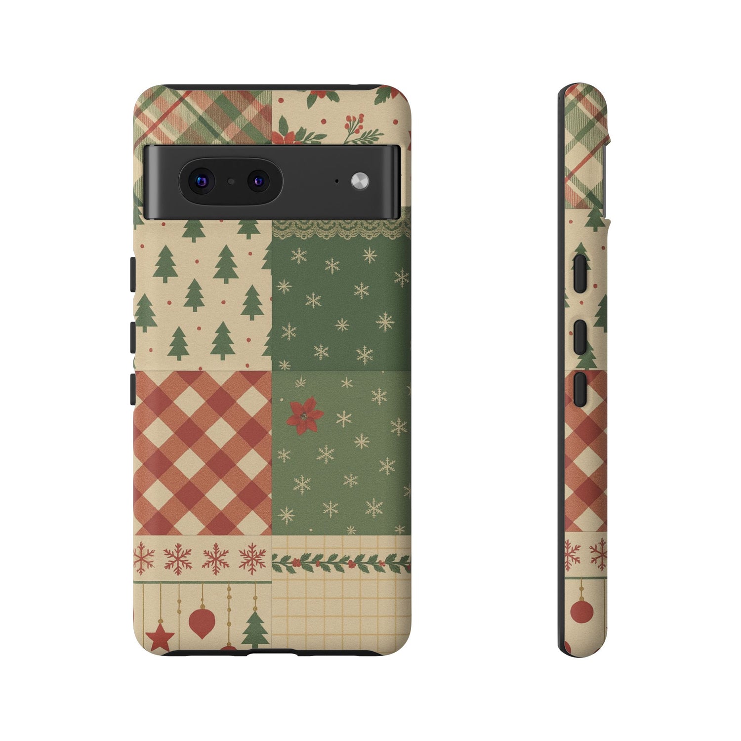 Festive Phone Cases, Luxury Black and Gold Design for Christmas Gift, Holiday Decor, Tough Case, Winter Celebration, Elegant iPhone Cover Google Pixel 7 Matte