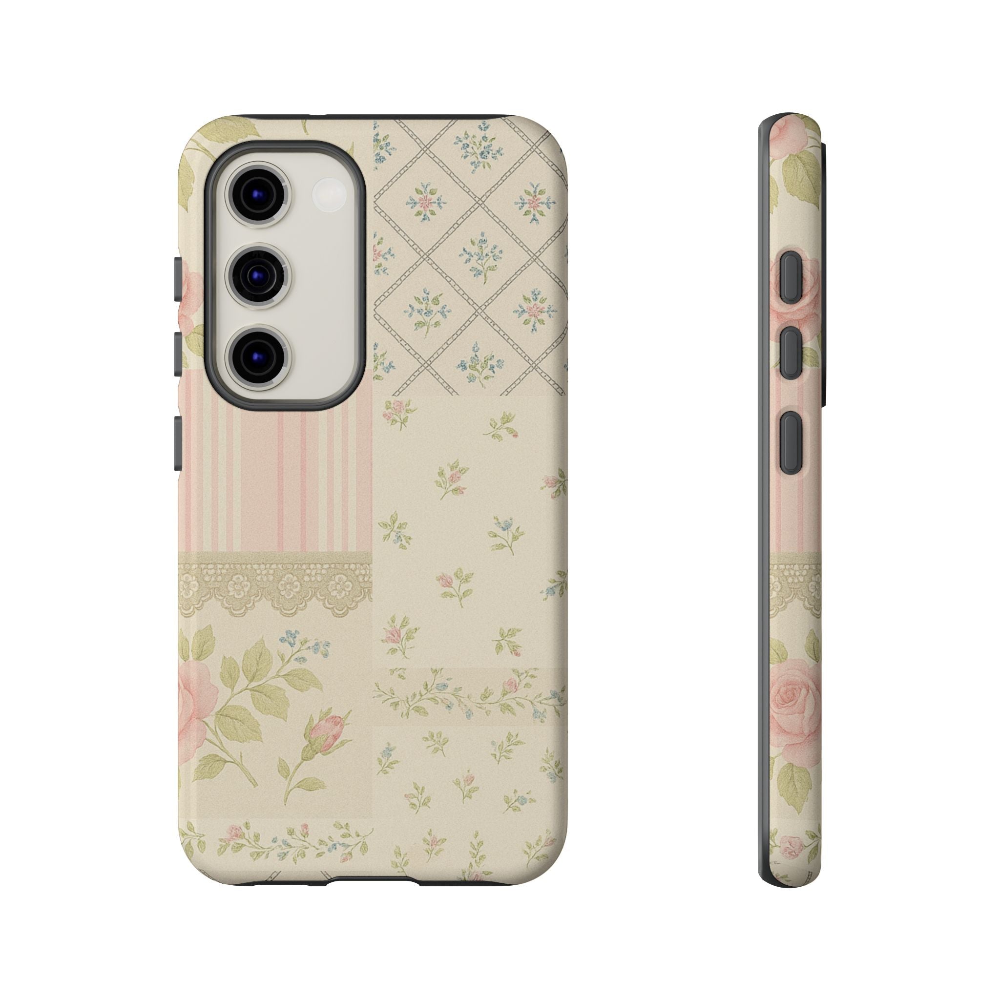 Floral Phone Case, Floral Tough Case, Protective Phone Case, Flower Case, Tough Phone Cover, Floral Tech Accessory Samsung Galaxy S23 Glossy