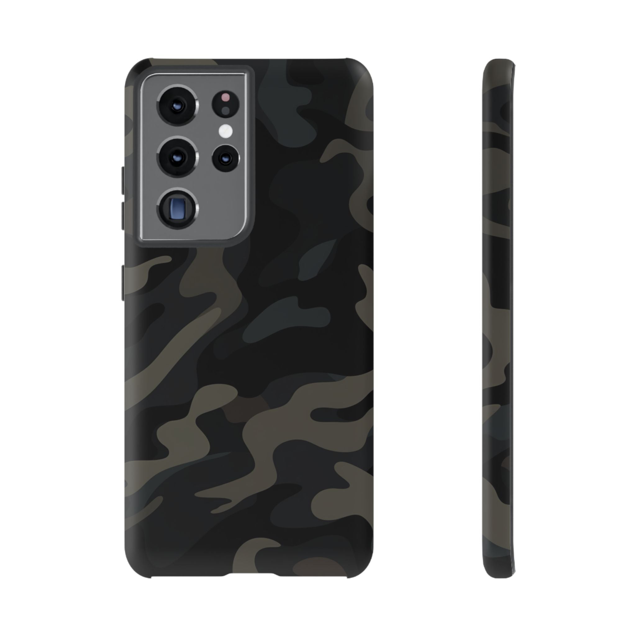 Black Camouflage Phone Case for iPhone, Samsung and Google Pixel Samsung Galaxy S21 Ultra Matte