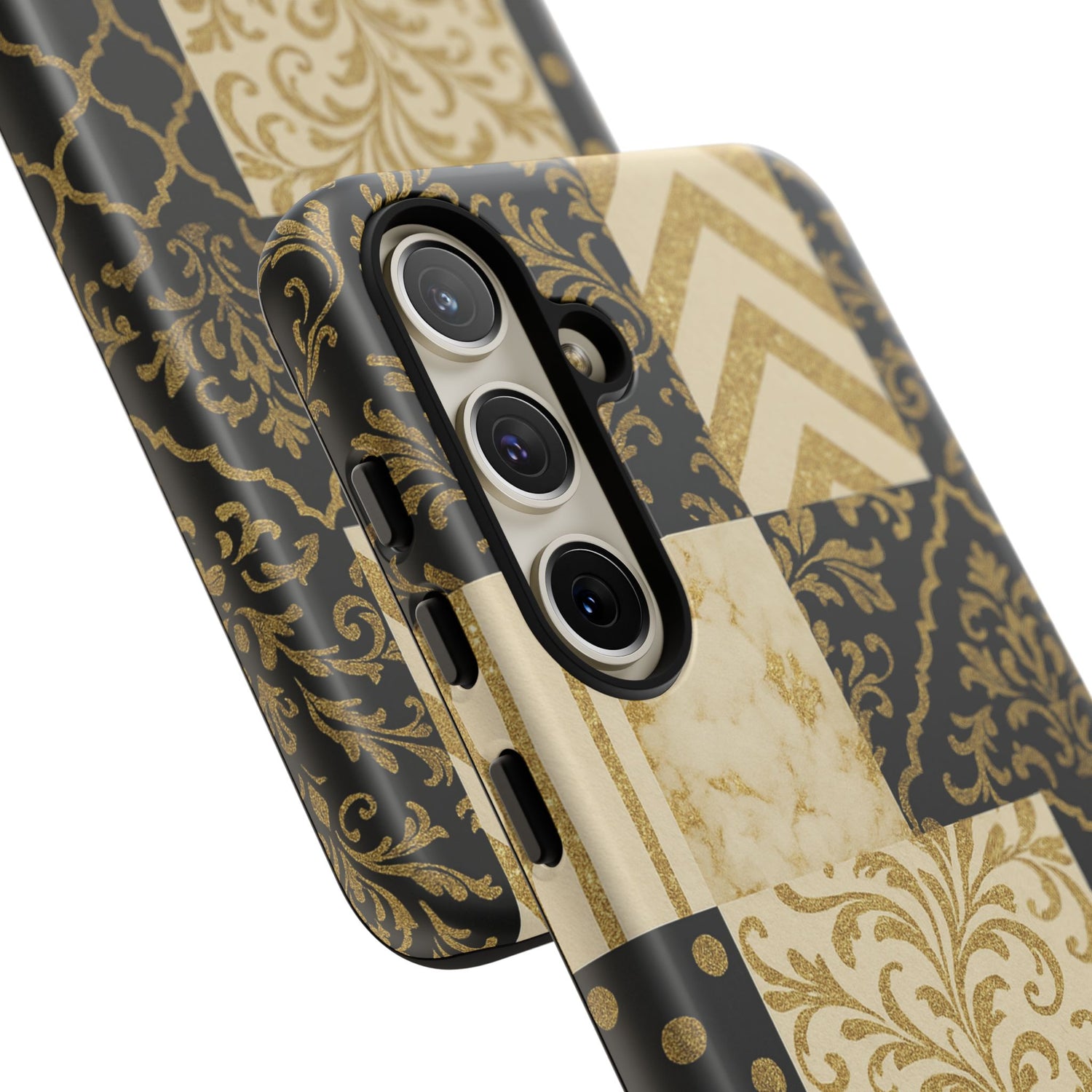 Phone Case, Luxury Black and Gold Festive Design for Christmas Gift, Holiday Decor, Tough Cases, Winter Celebration, Elegant iPhone Cover