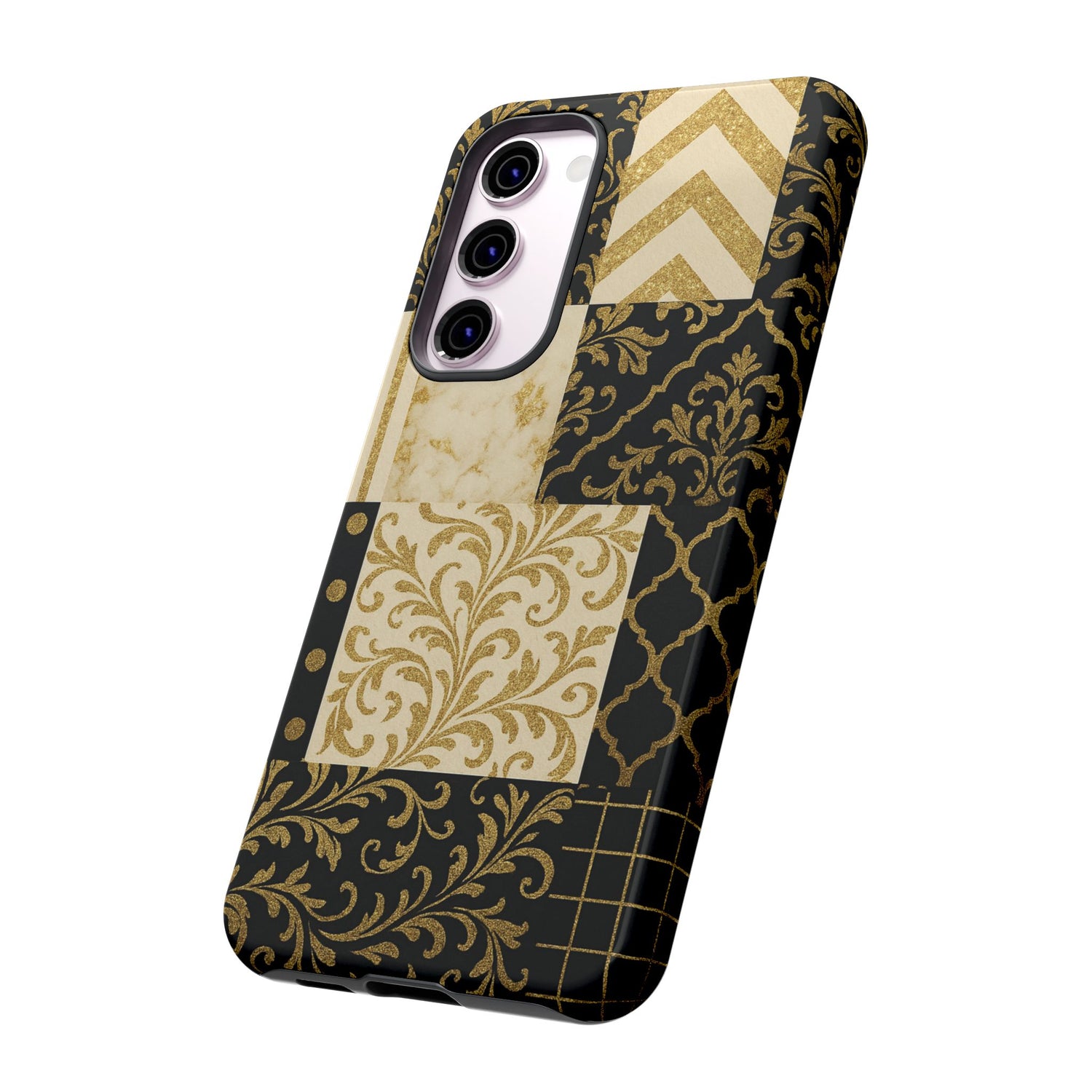 Phone Case, Luxury Black and Gold Festive Design for Christmas Gift, Holiday Decor, Tough Cases, Winter Celebration, Elegant iPhone Cover