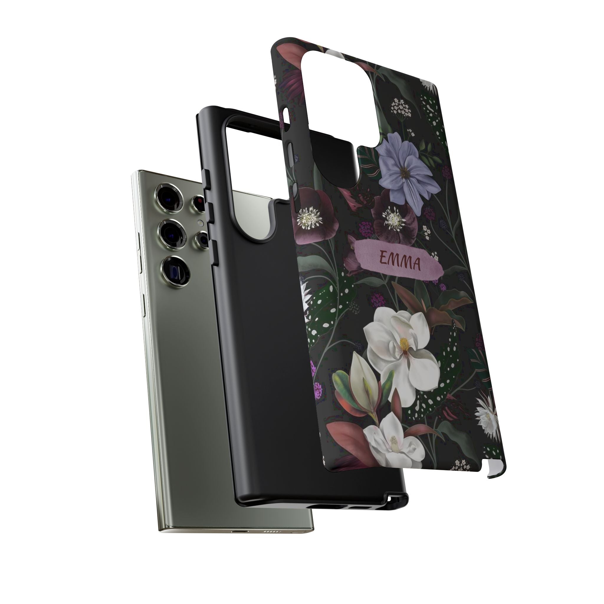 Phone Cases, Personalised Floral Pattern Ultra Plus Pro Cover, iPhone 16, 15, 14, 13+, Samsung Galaxy S23, S22, Custom Case