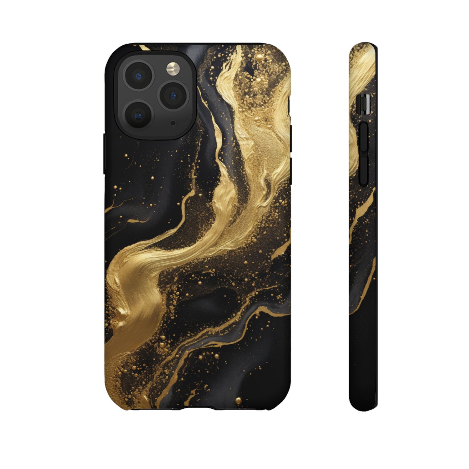 Golden Flow - Black & Gold Marble Luxe Phone Case iPhone 11 Pro Matte