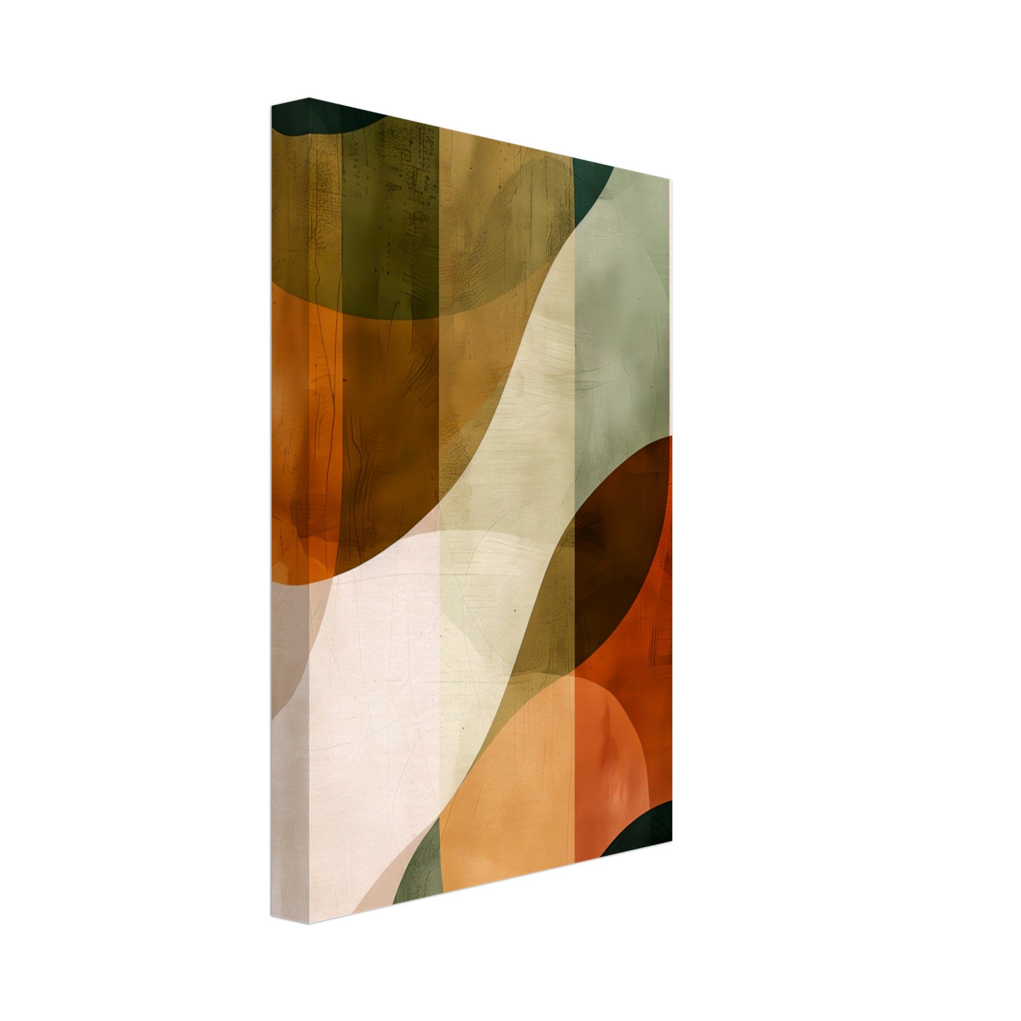 Autumn Currents – Abstract Earth Tone Flow Canvas Art 20x30 cm 8x12″