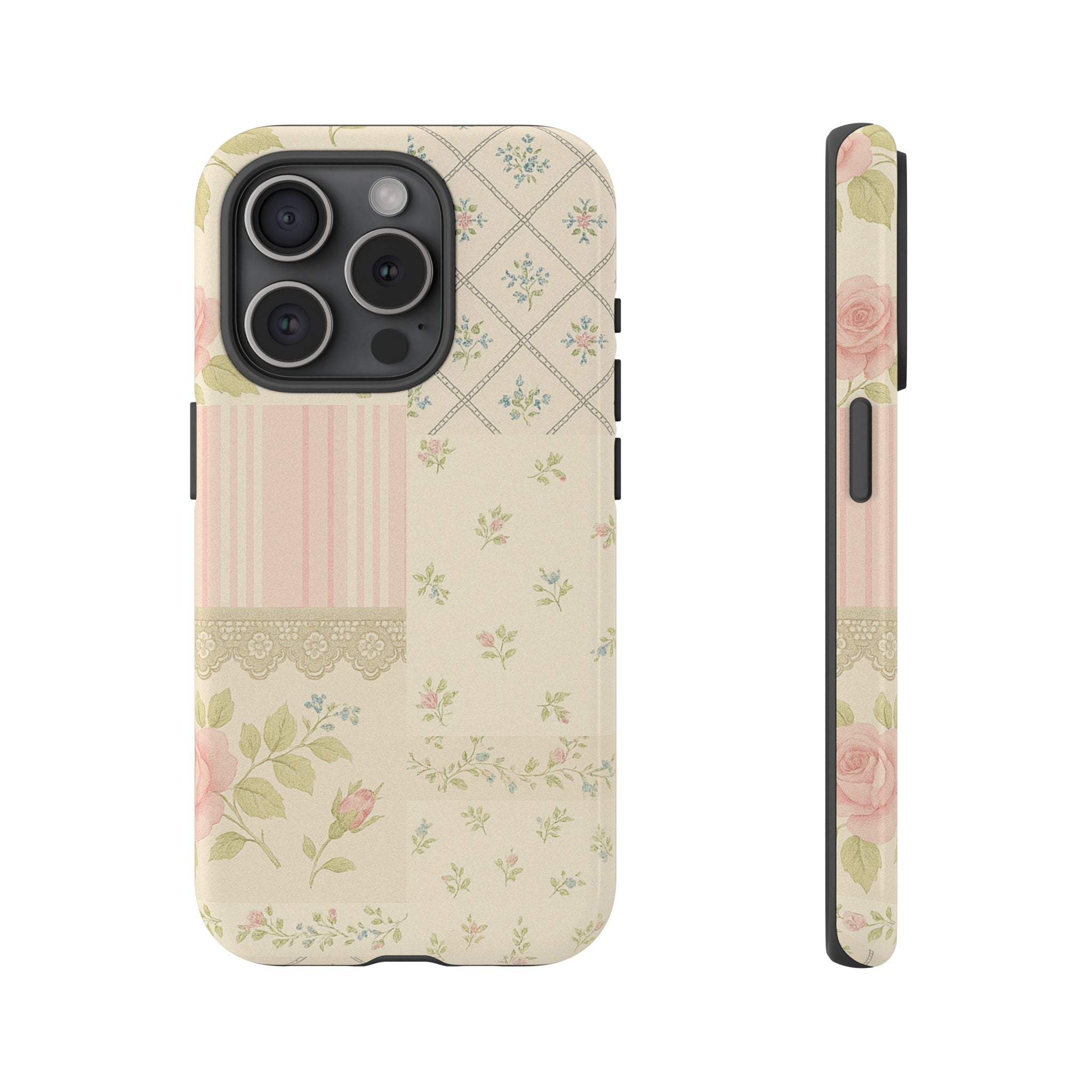 Floral Phone Case, Floral Tough Case, Protective Phone Case, Flower Case, Tough Phone Cover, Floral Tech Accessory iPhone 15 Pro Glossy